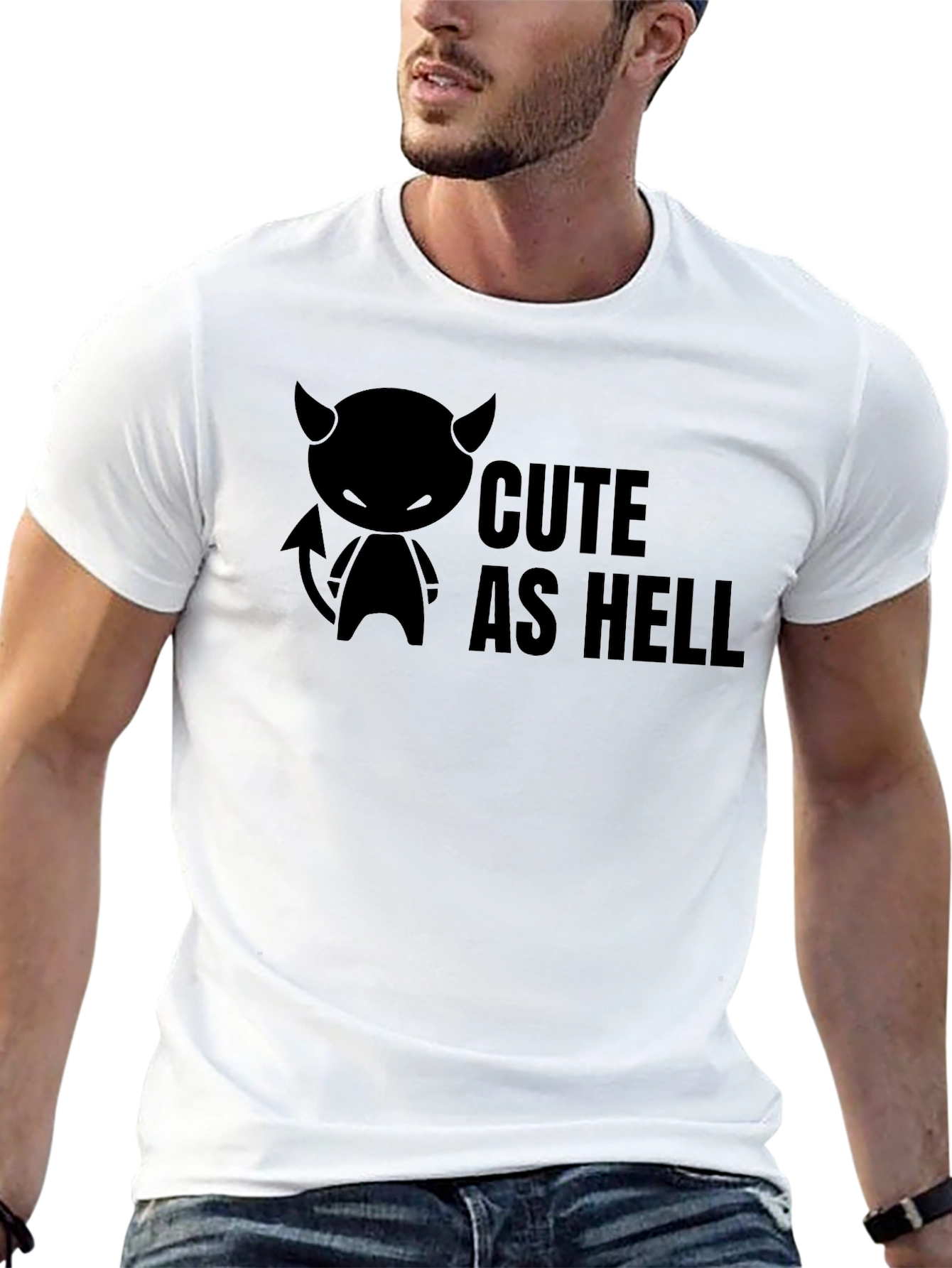 Cute as Hell Black T-Shirt