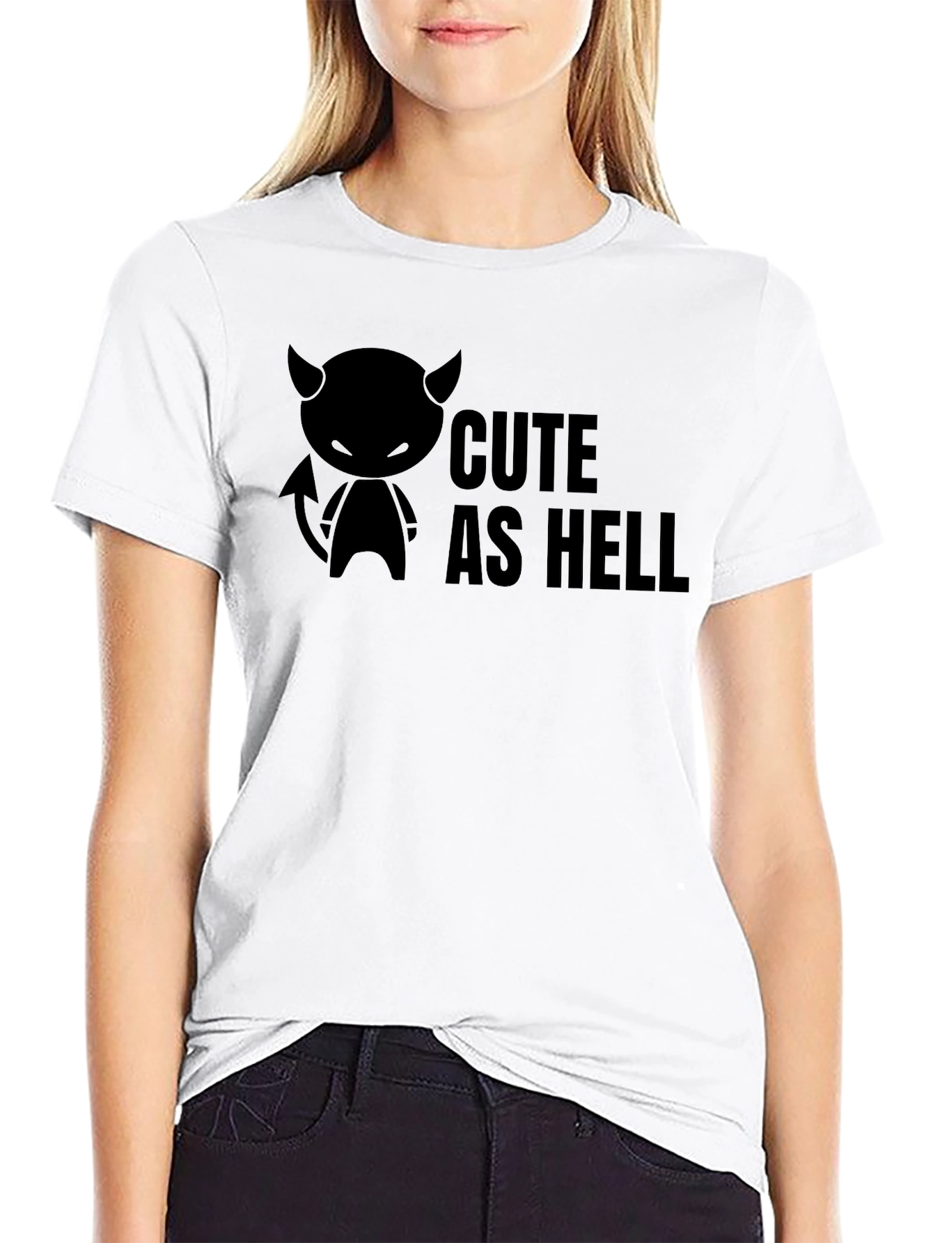 Cute as Hell Black T-Shirt
