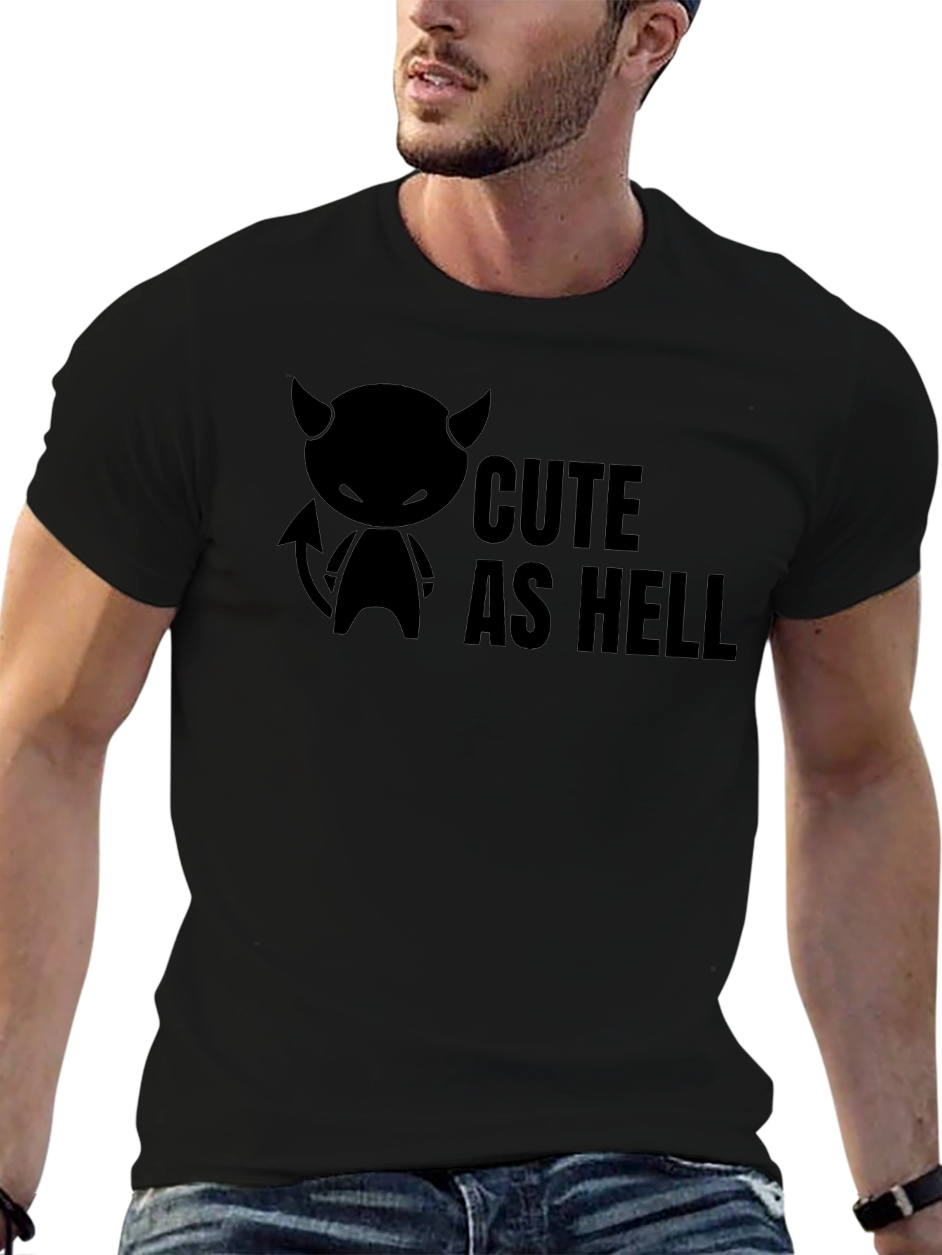 Cute as Hell Black T-Shirt