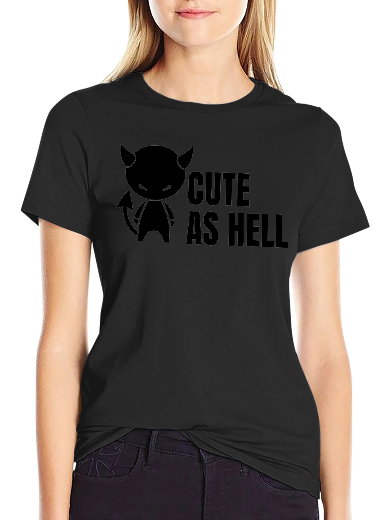 Cute as Hell Black T-Shirt