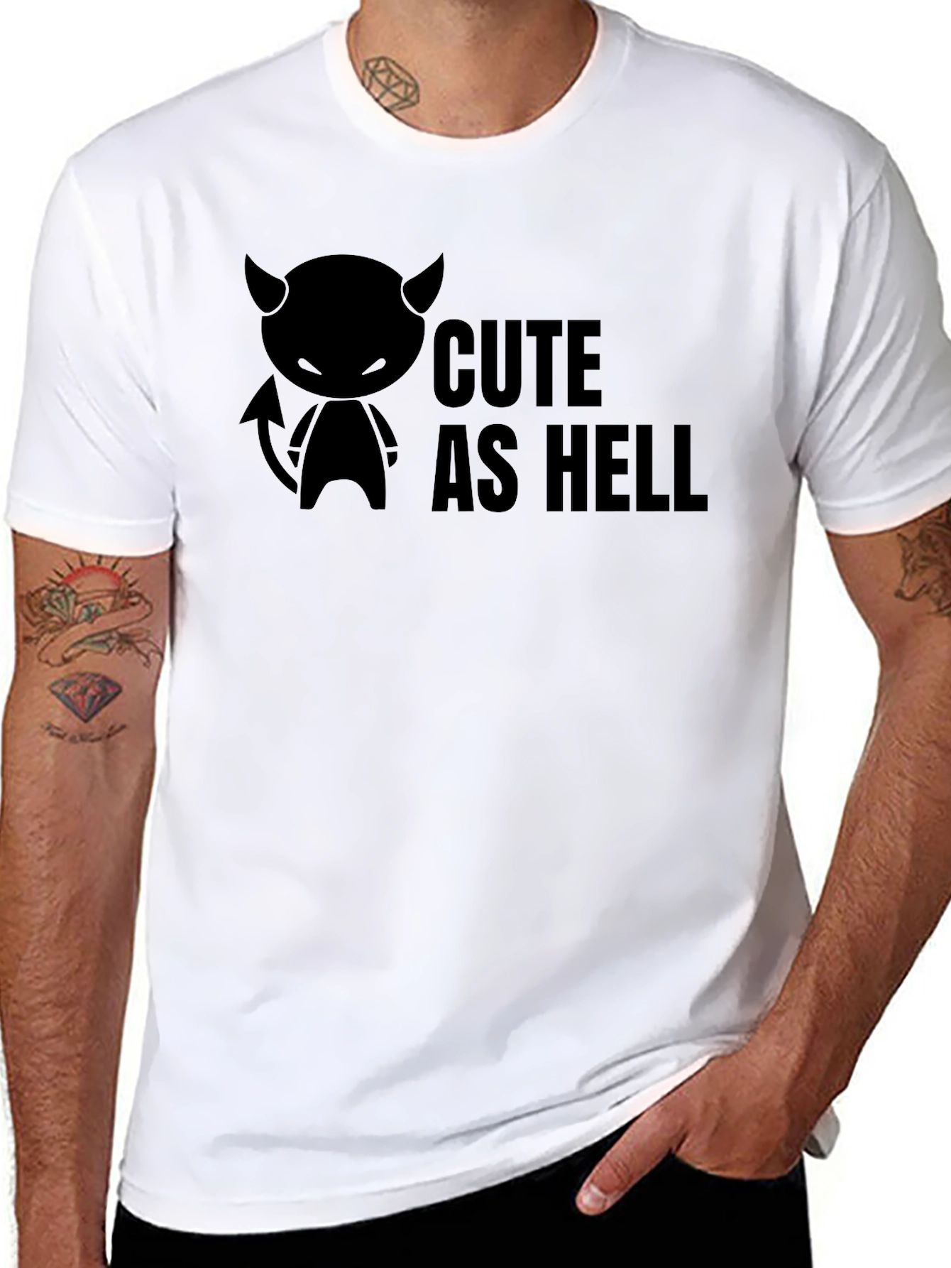 Cute as Hell Black T-Shirt