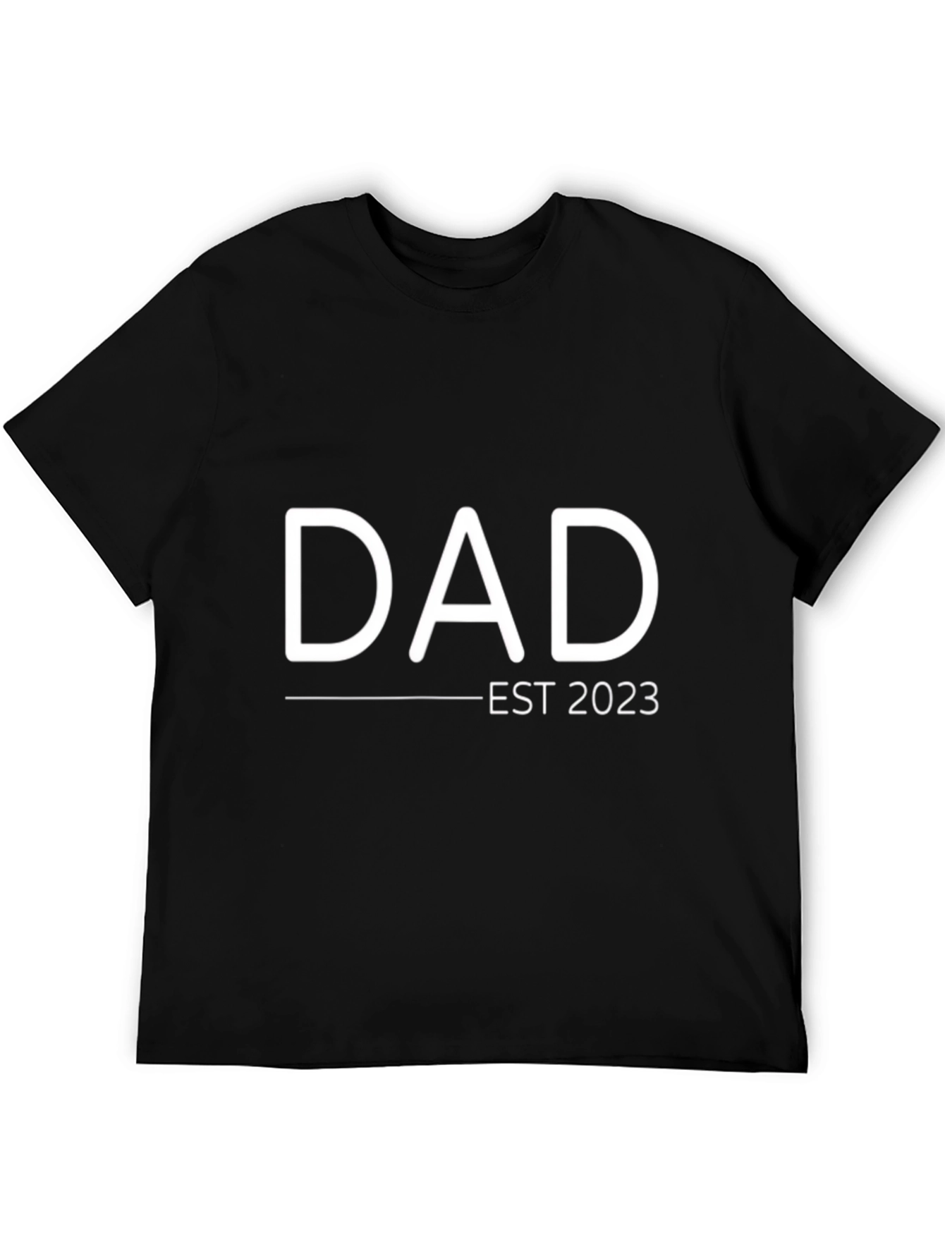 Dad Est 2023 Black T-Shirt