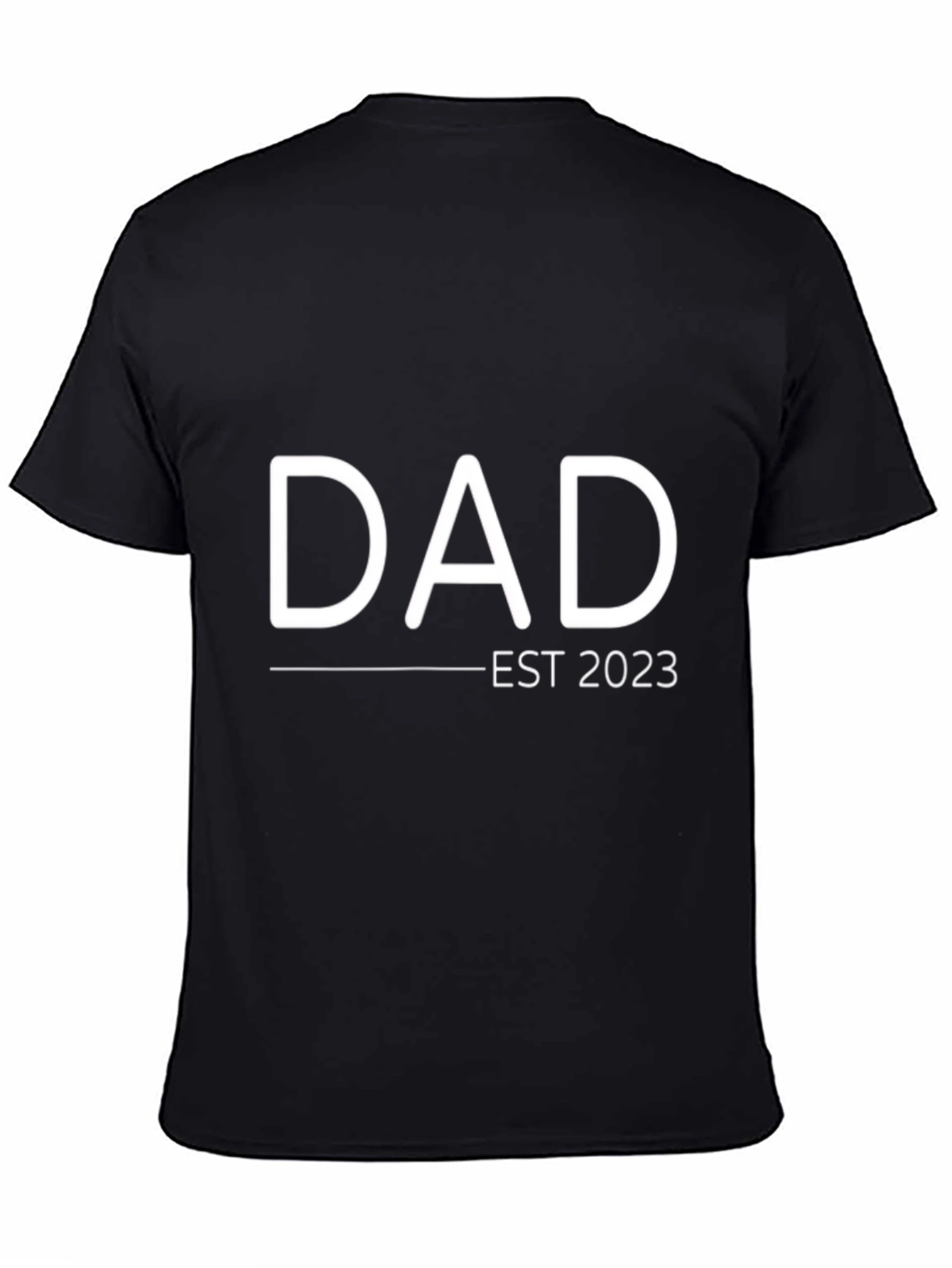 Dad Est 2023 Black T-Shirt