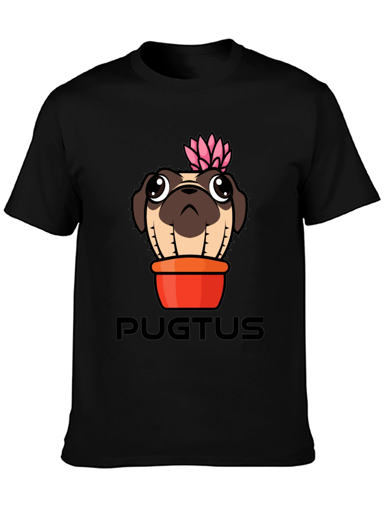 Pugtus T-Shirt - Pug Cactus Graphic Tee