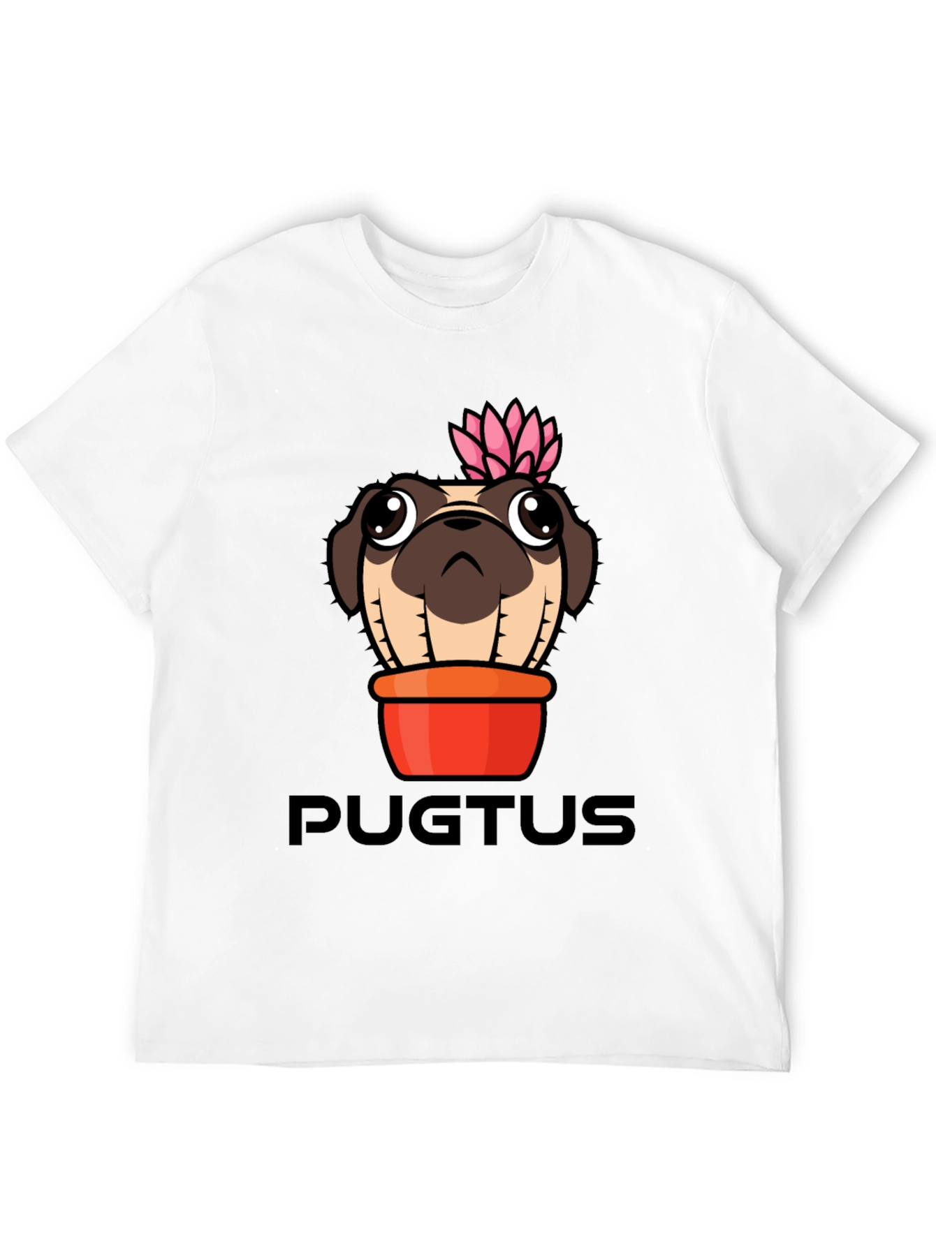 Pugtus T-Shirt - Pug Cactus Graphic Tee