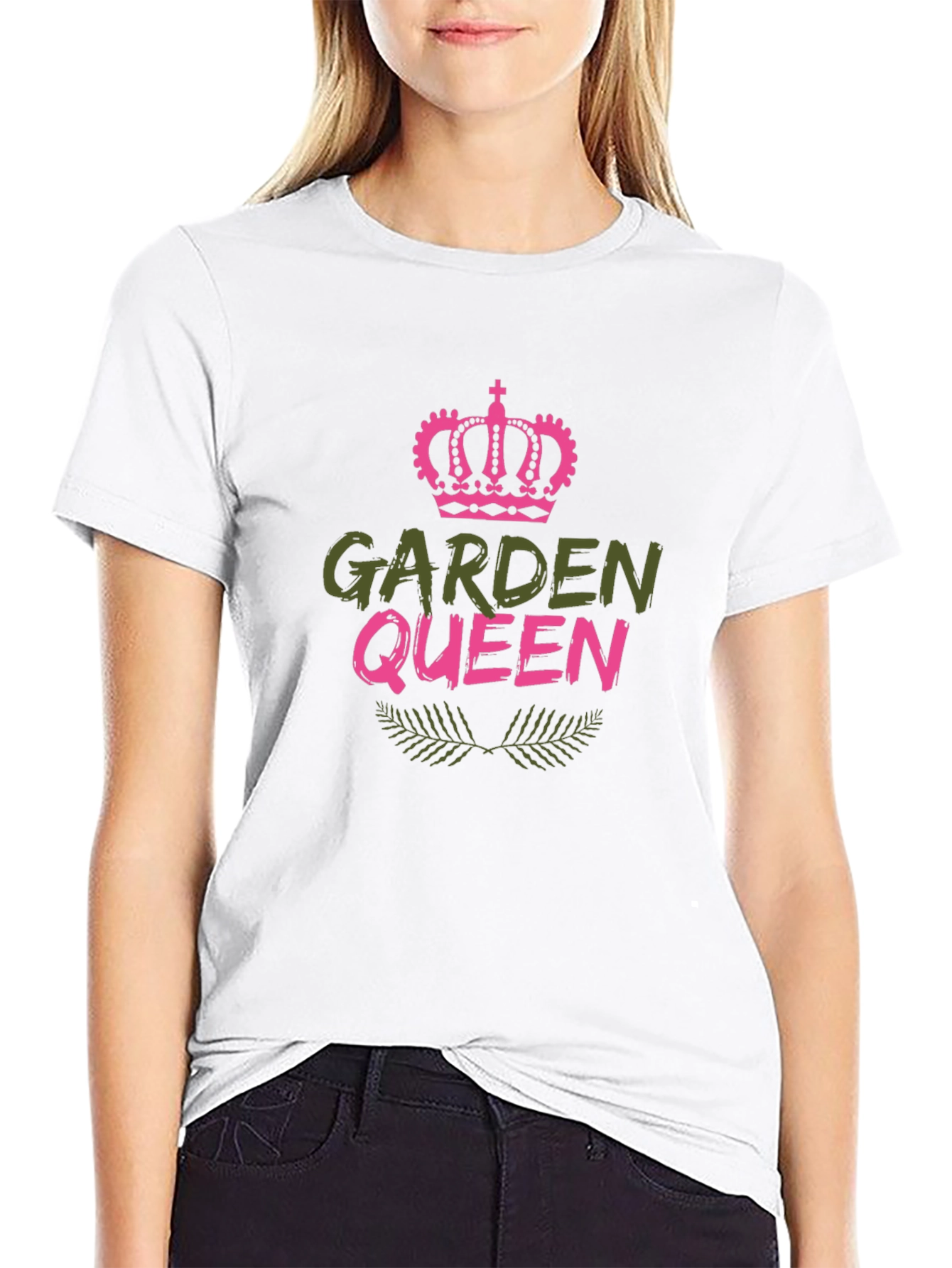 Garden Queen T-Shirt - Black Cotton Blend Tee