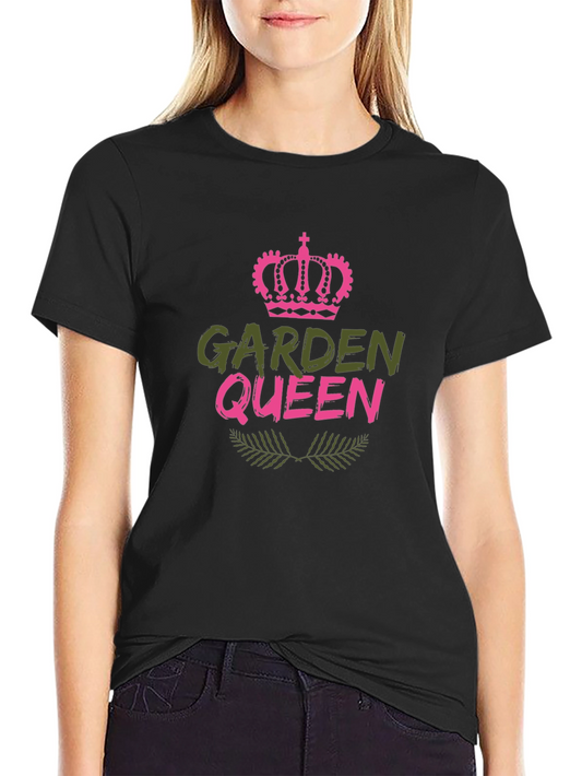 Garden Queen T-Shirt - Black Cotton Blend Tee