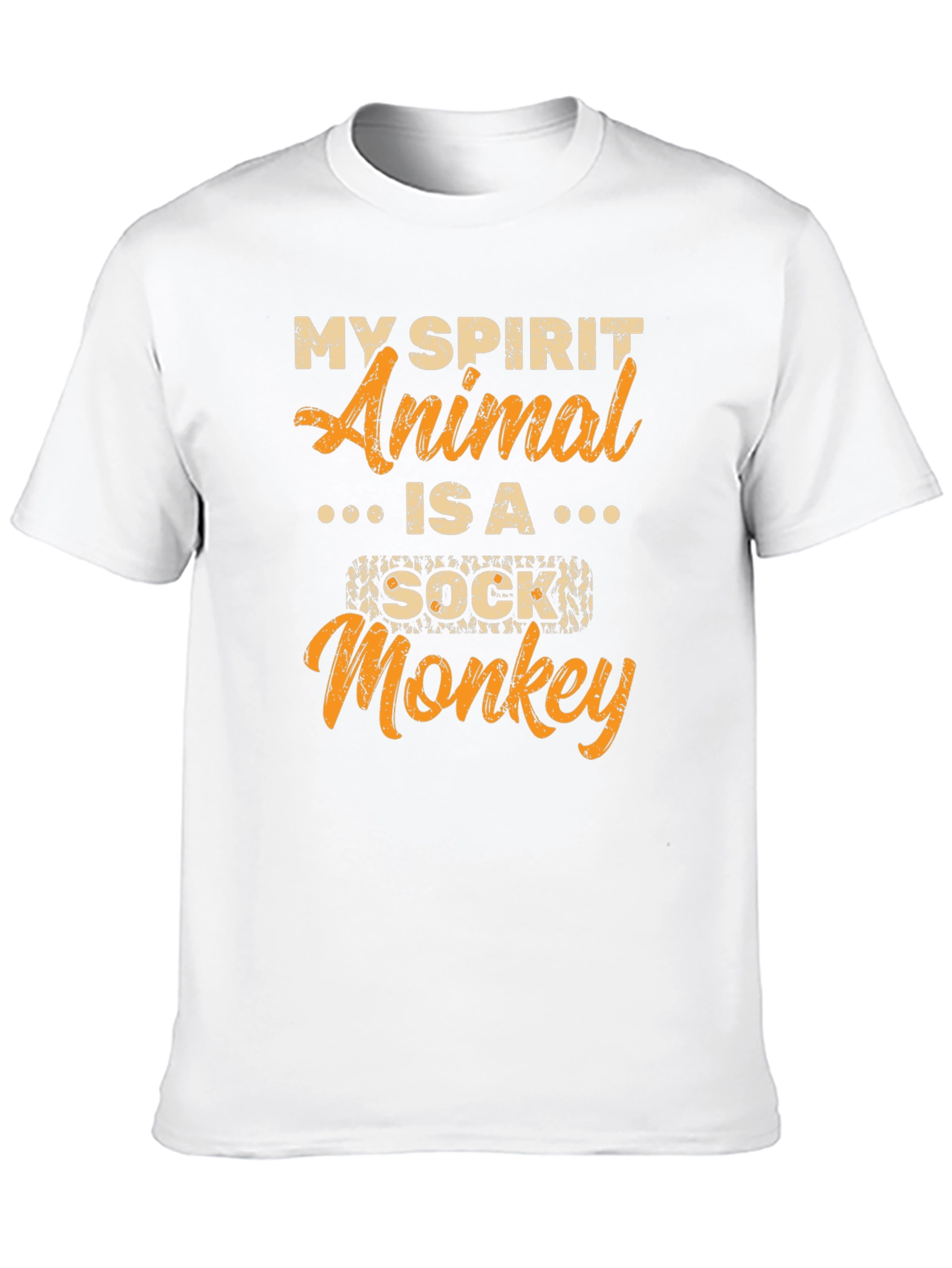 My Spirit Animal Sock Monkey Black T-Shirt