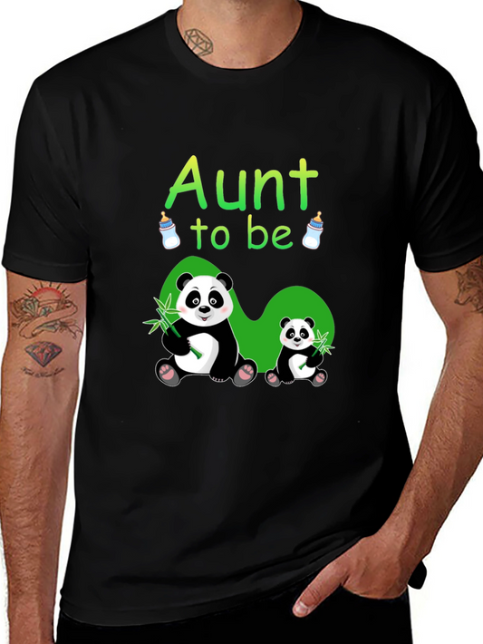 Aunt To Be Panda Graphic T-Shirt