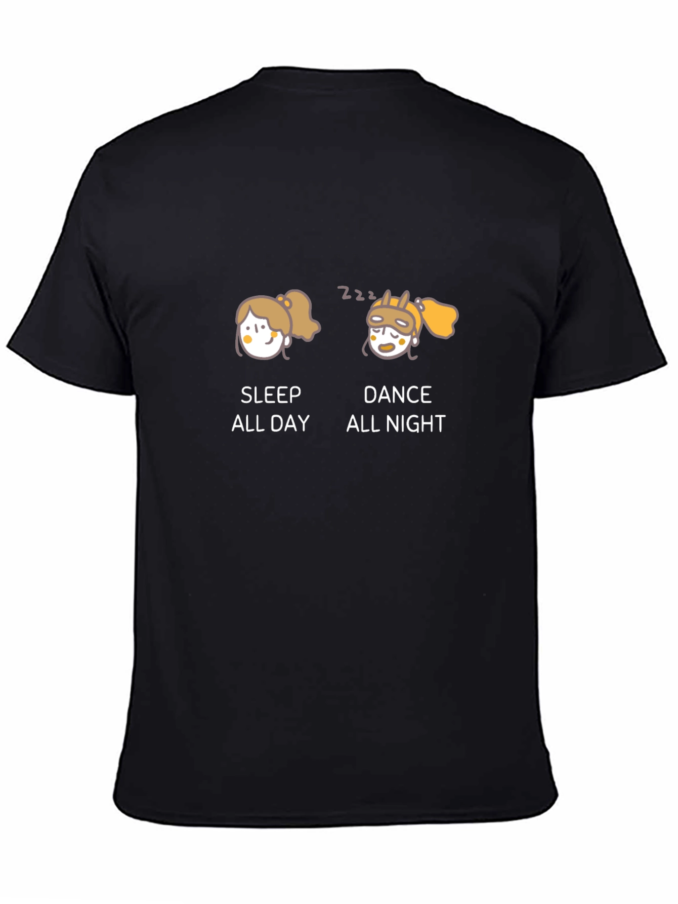 Sleep All Day Dance All Night Black Graphic Tee