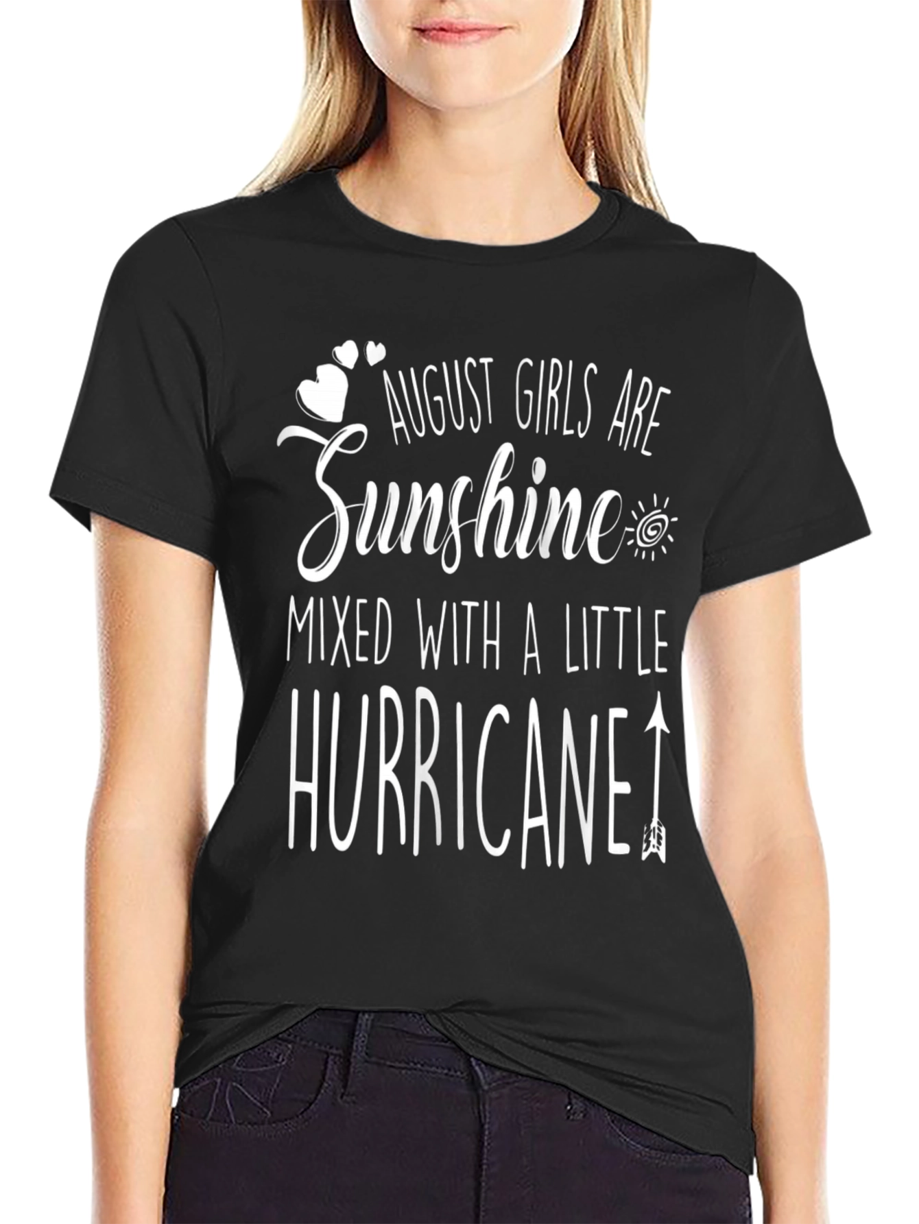 August Girls Sunshine Hurricane Black T-Shirt
