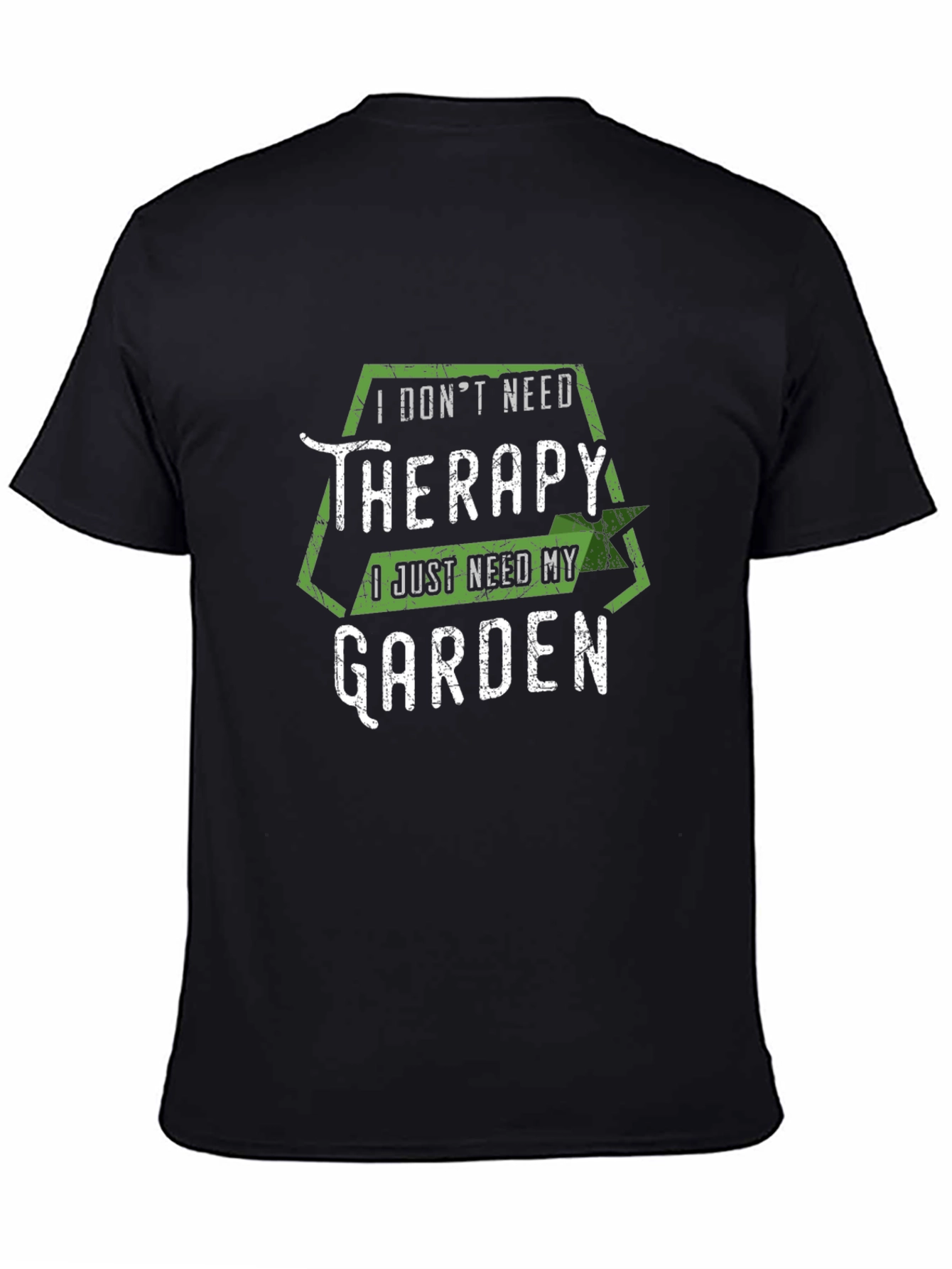 Funny Garden Therapy T-Shirt - Black