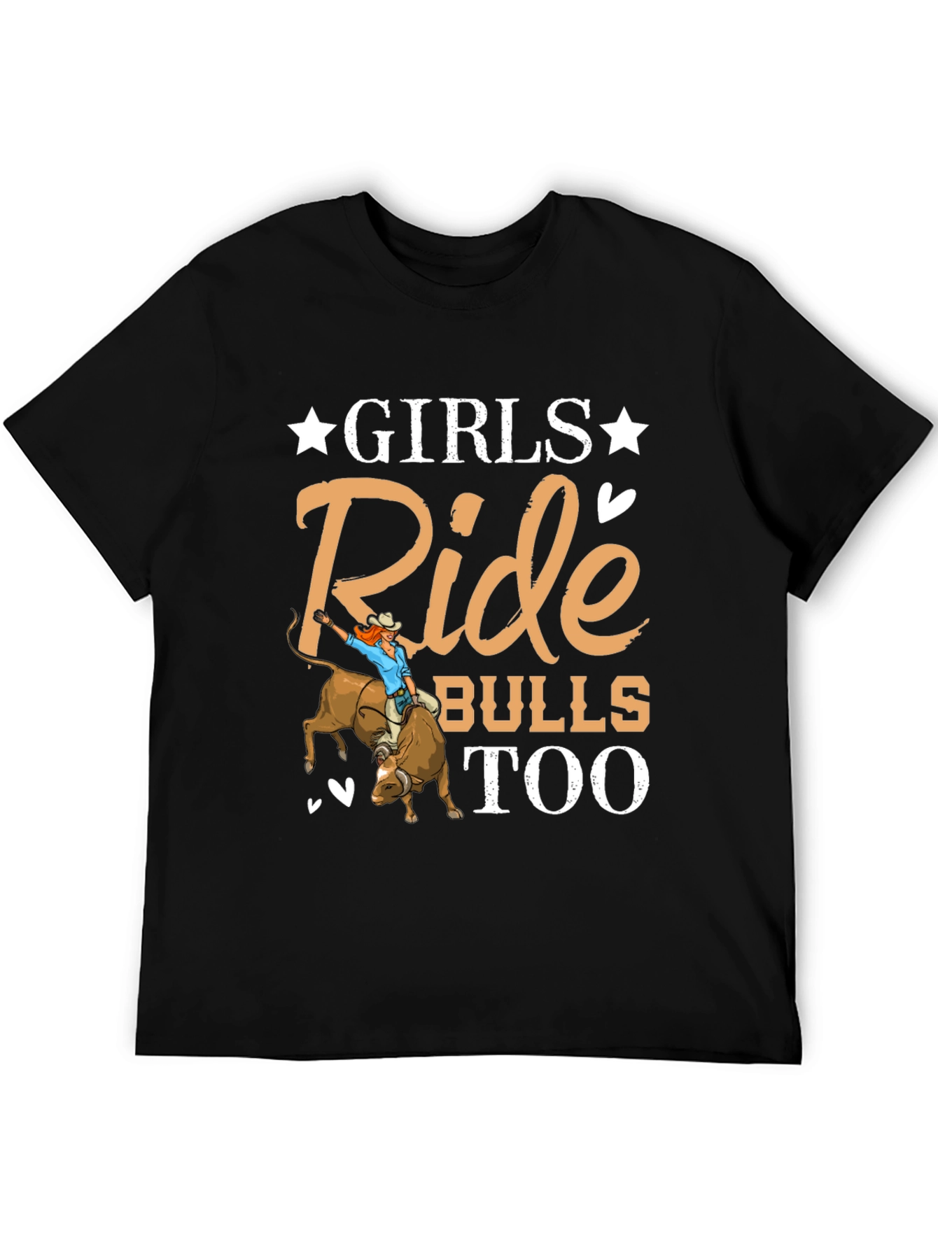 Girls Ride Bulls Too Graphic T-Shirt