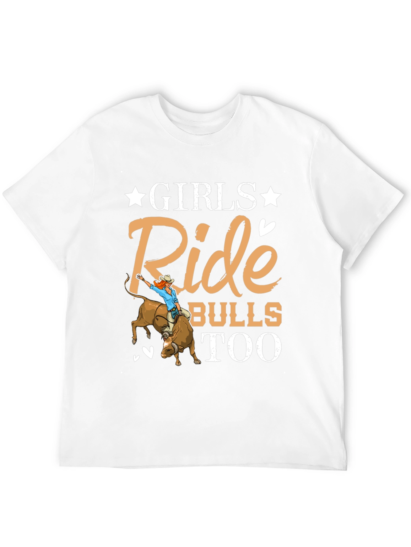 Girls Ride Bulls Too Graphic T-Shirt