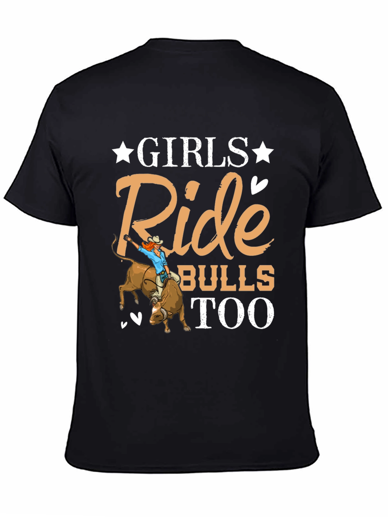 Girls Ride Bulls Too Graphic T-Shirt