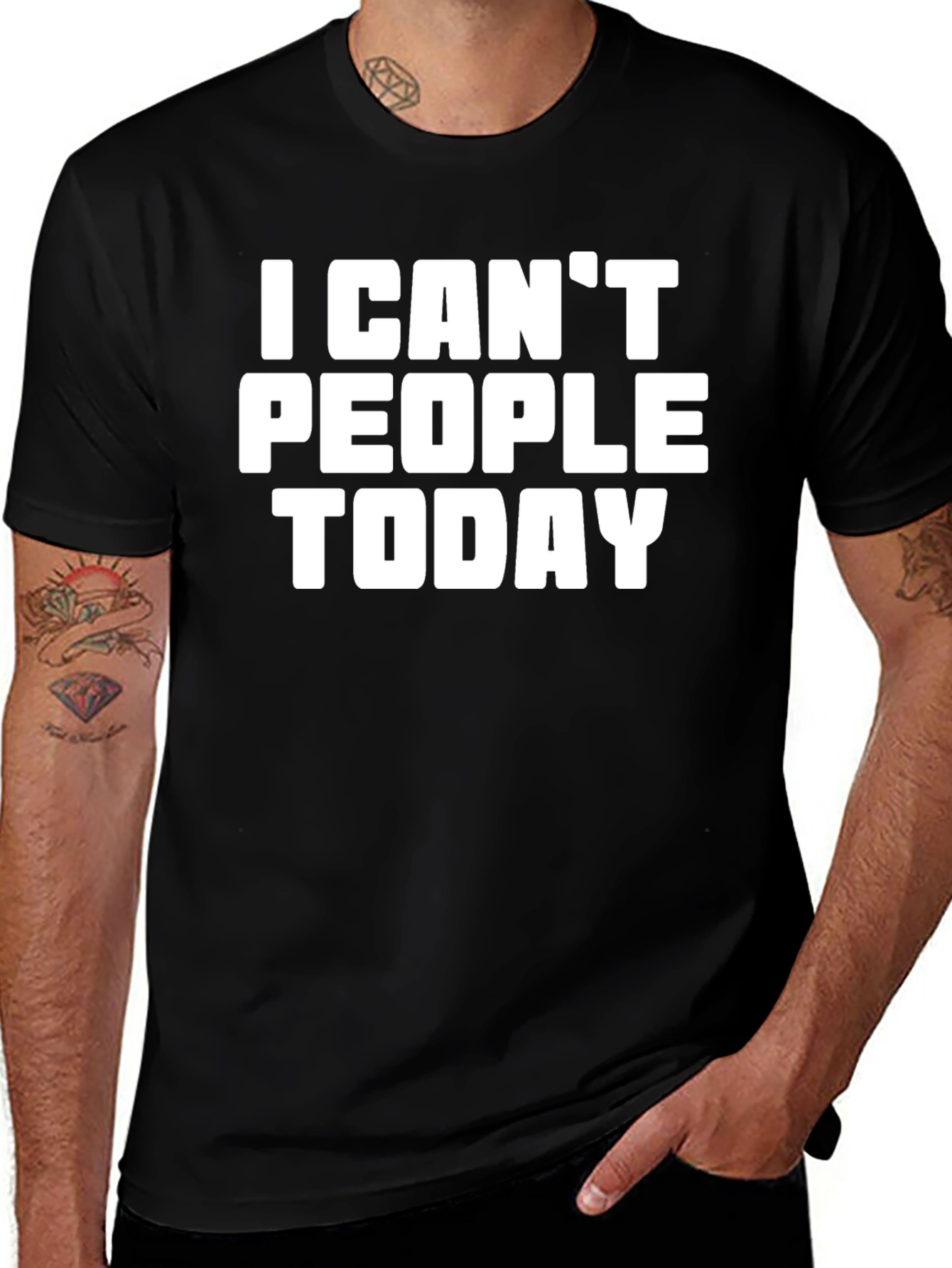 I Cant People Today Graphic T-Shirt