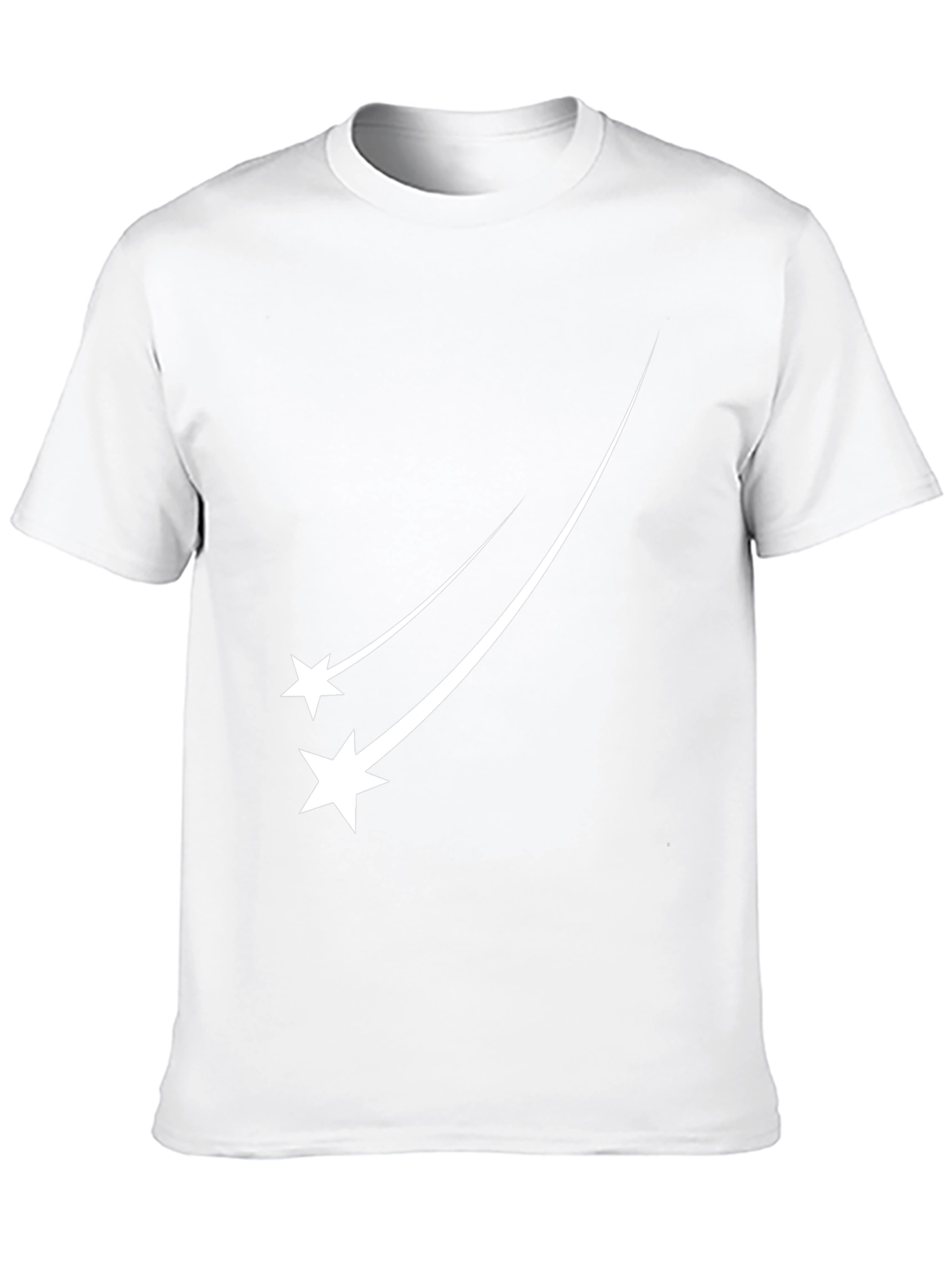 Stylish Black Tee with Shooting Star Design