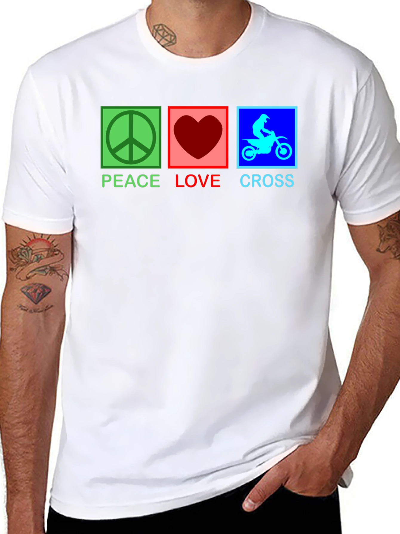 Peace Love Cross Motocross T-Shirt
