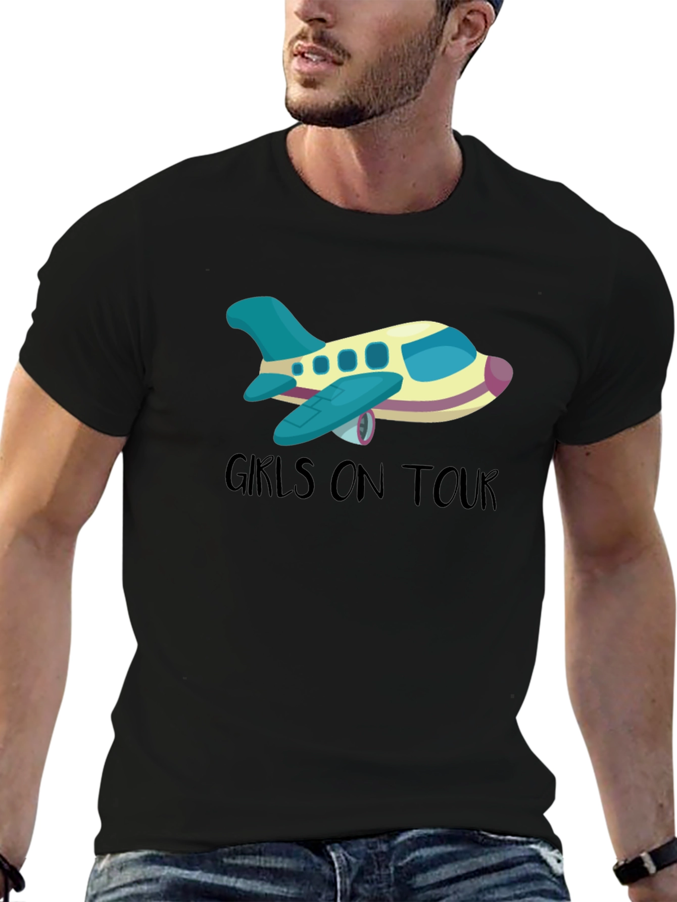 Girls On Tour T-Shirt - Airplane Design