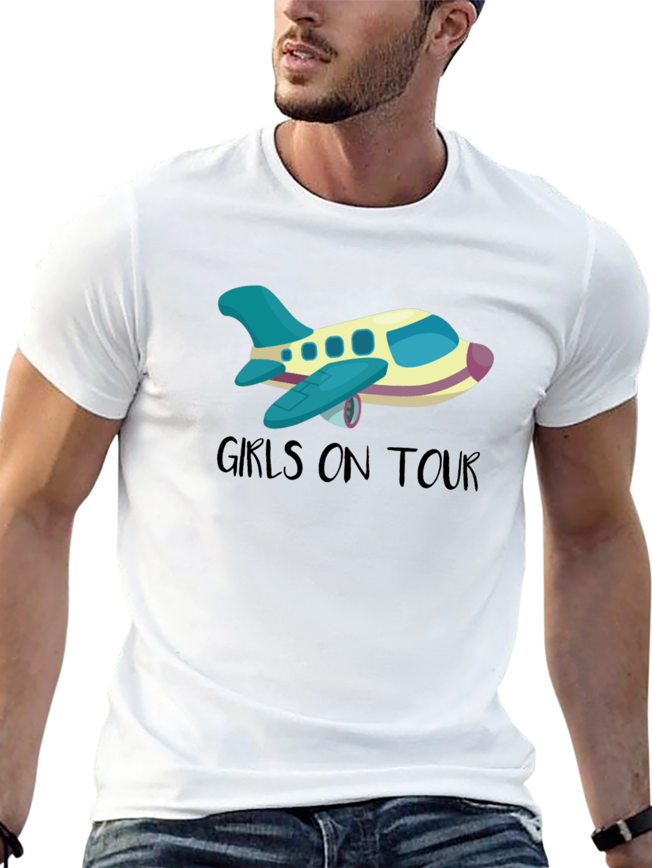 Girls On Tour T-Shirt - Airplane Design