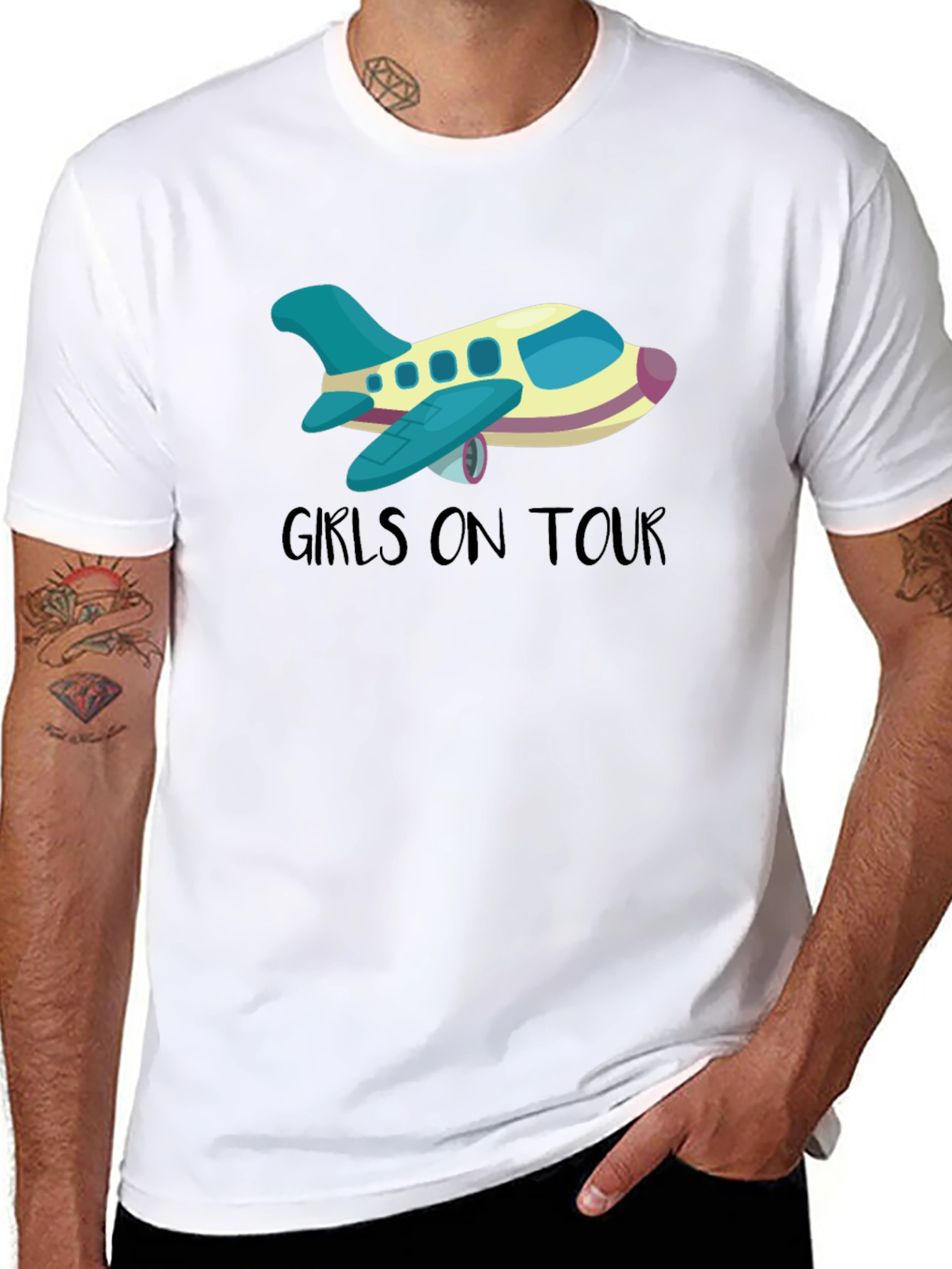 Girls On Tour T-Shirt - Airplane Design