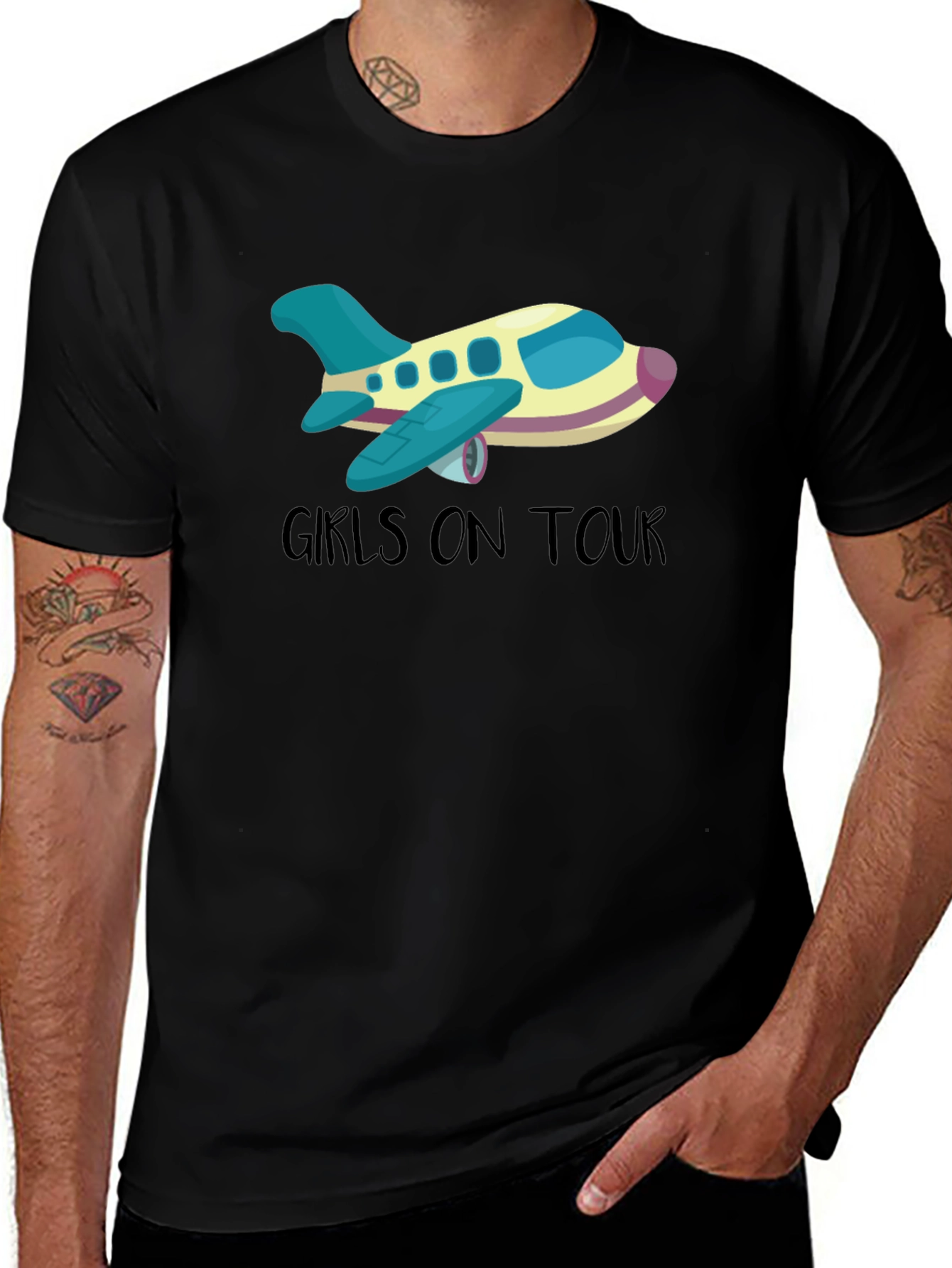 Girls On Tour T-Shirt - Airplane Design