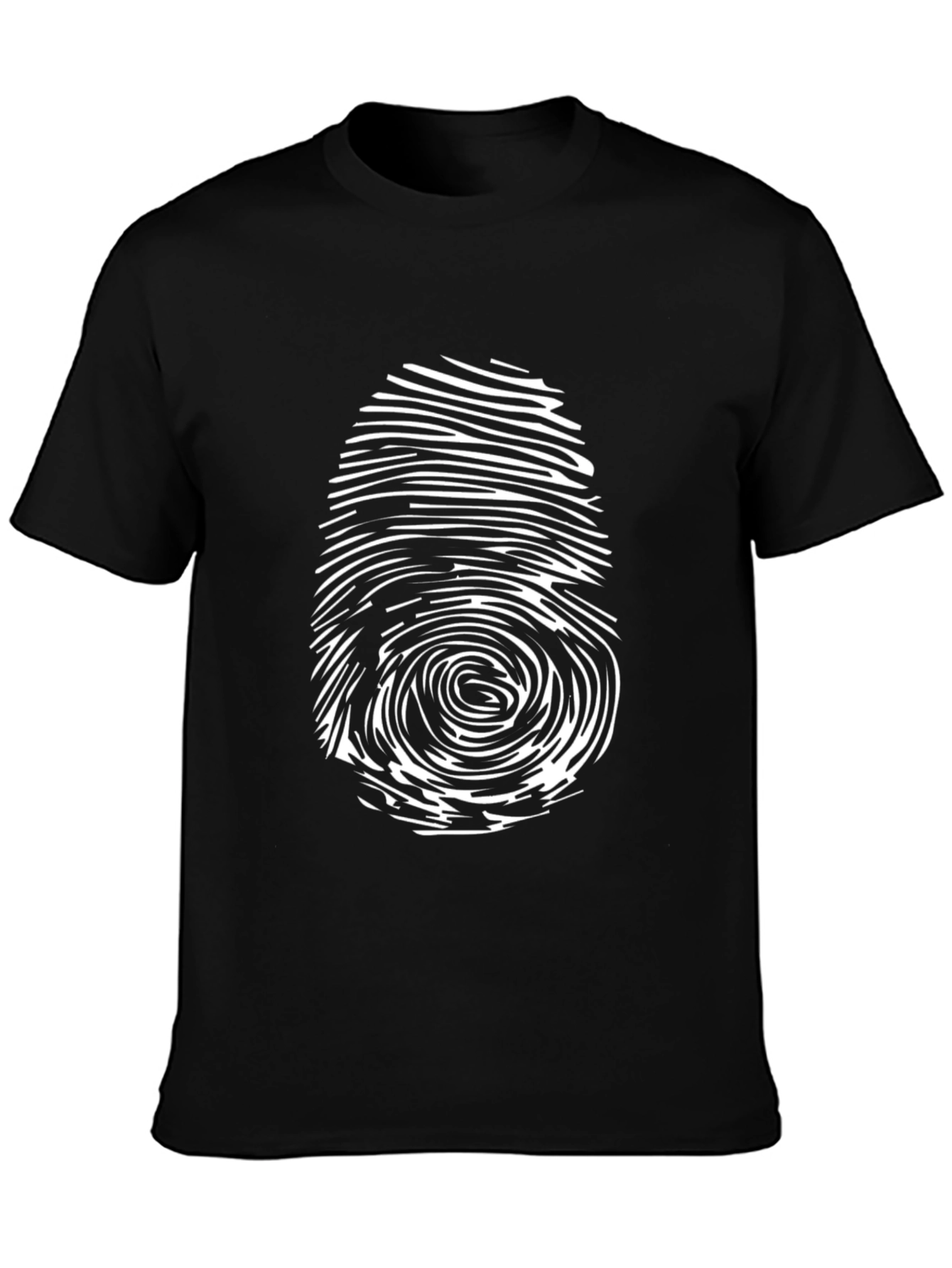 Fingerprint Graphic T-Shirt - Black