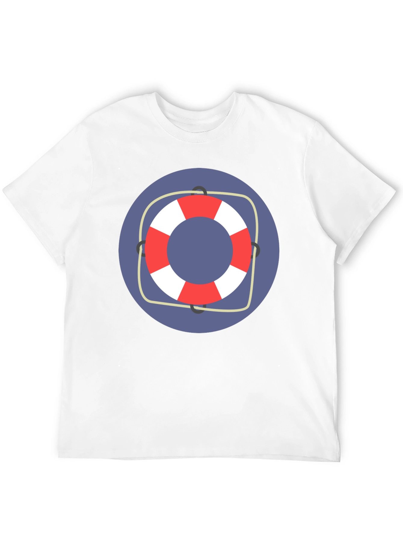 Nautical Life Preserver Graphic Tee - Black