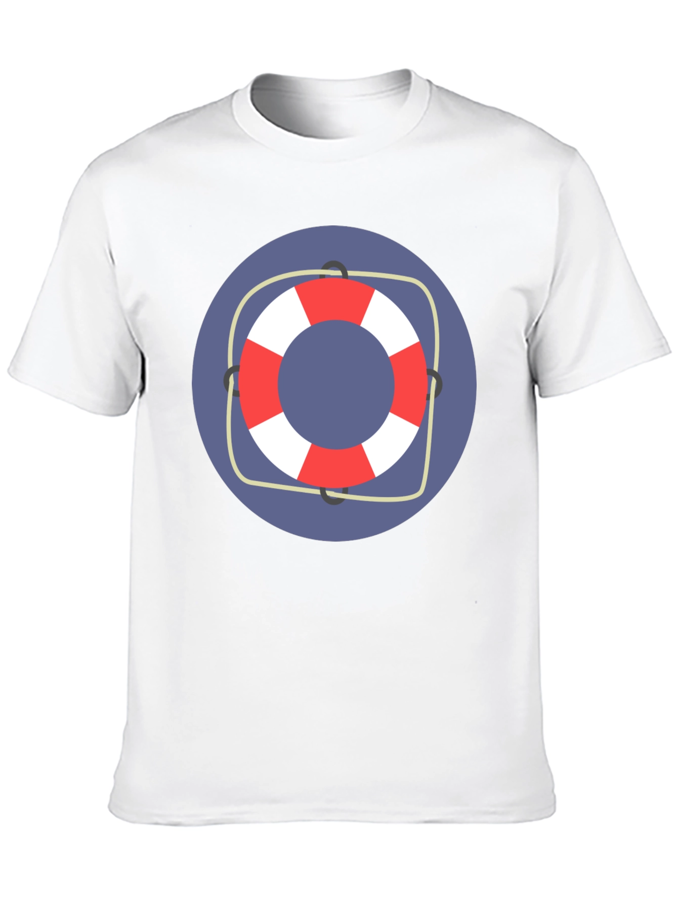 Nautical Life Preserver Graphic Tee - Black