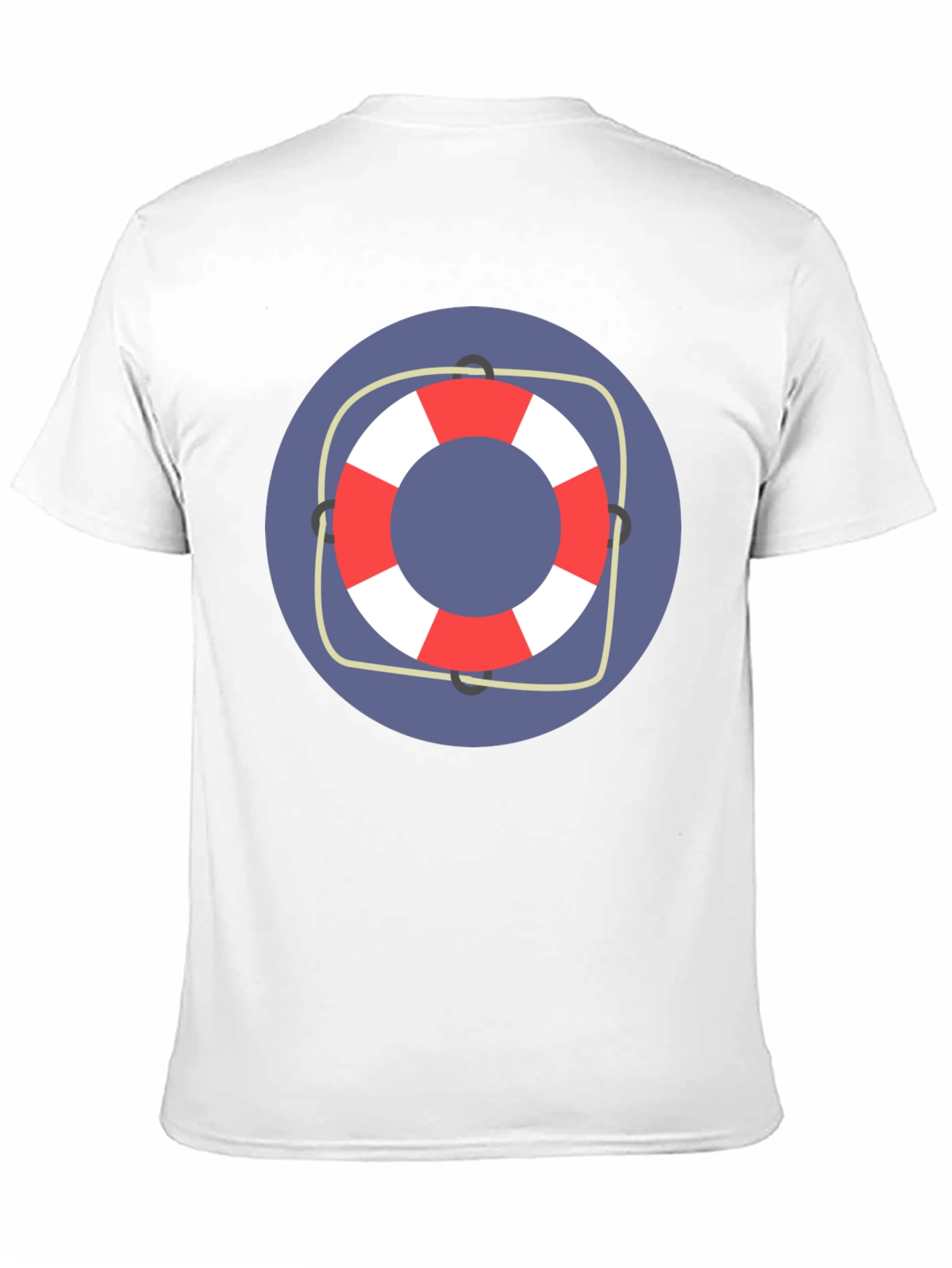 Nautical Life Preserver Graphic Tee - Black