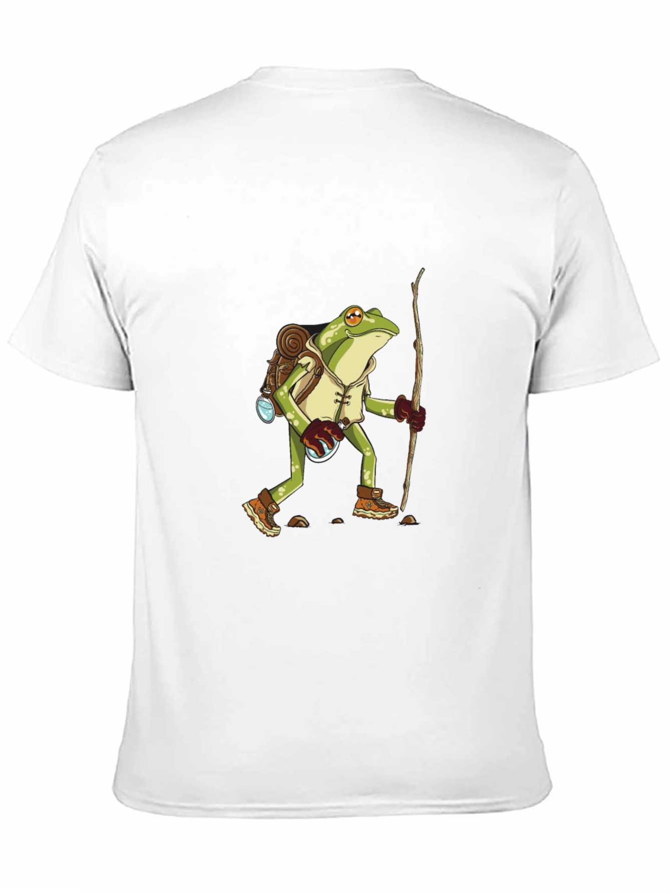 Hiking Frog T-Shirt - Adventurous Amphibian Design