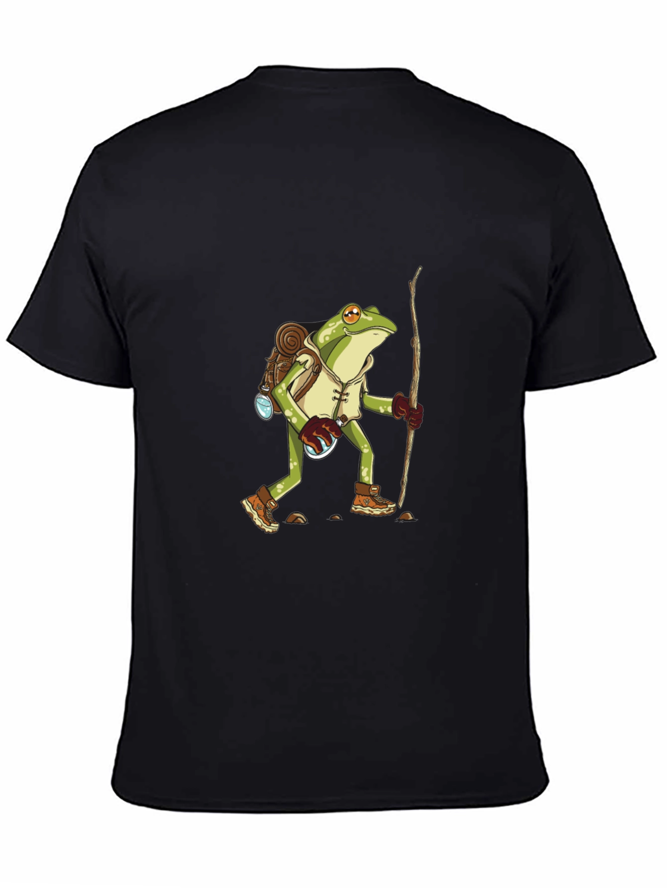 Hiking Frog T-Shirt - Adventurous Amphibian Design