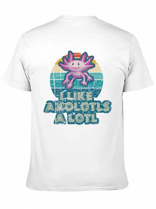 Axolotl Lover Tee - I Like Axolotls A Lotl - Retro Style