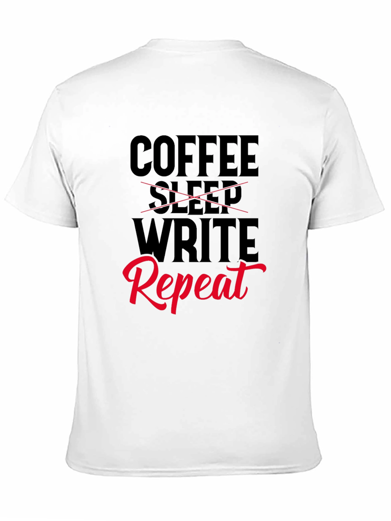 Coffee Write Repeat T-Shirt - Writers Tee