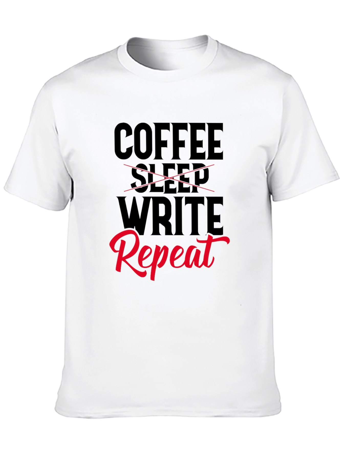 Coffee Write Repeat T-Shirt - Writers Tee