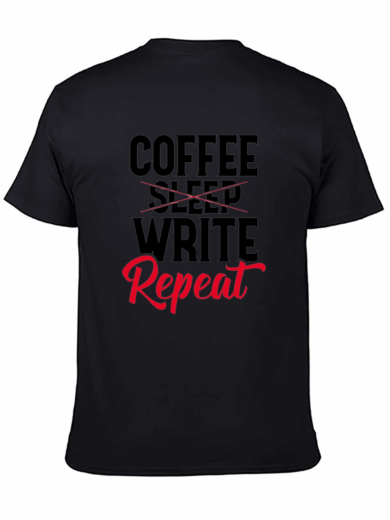 Coffee Write Repeat T-Shirt - Writers Tee