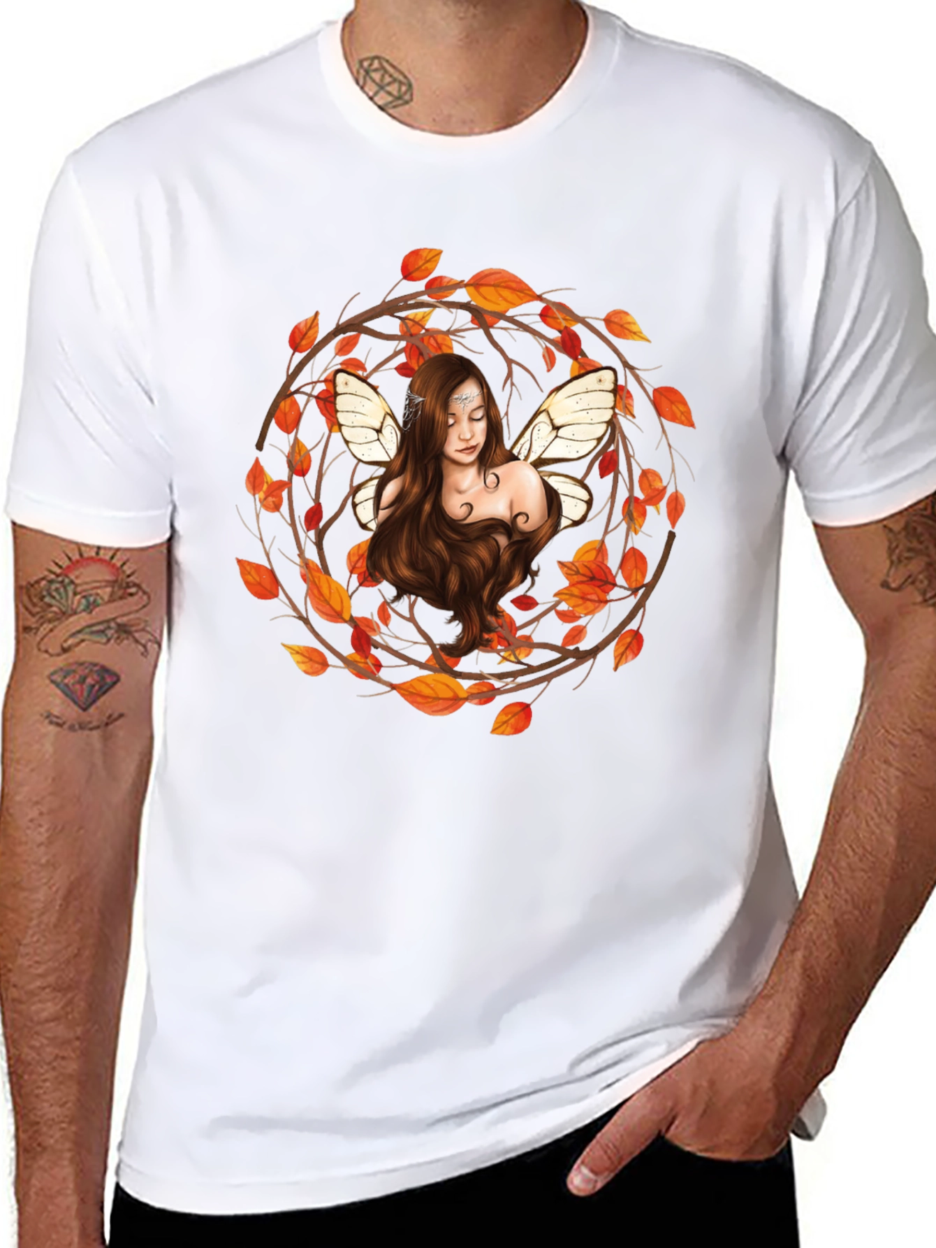Fairy in Autumn Wreath T-Shirt