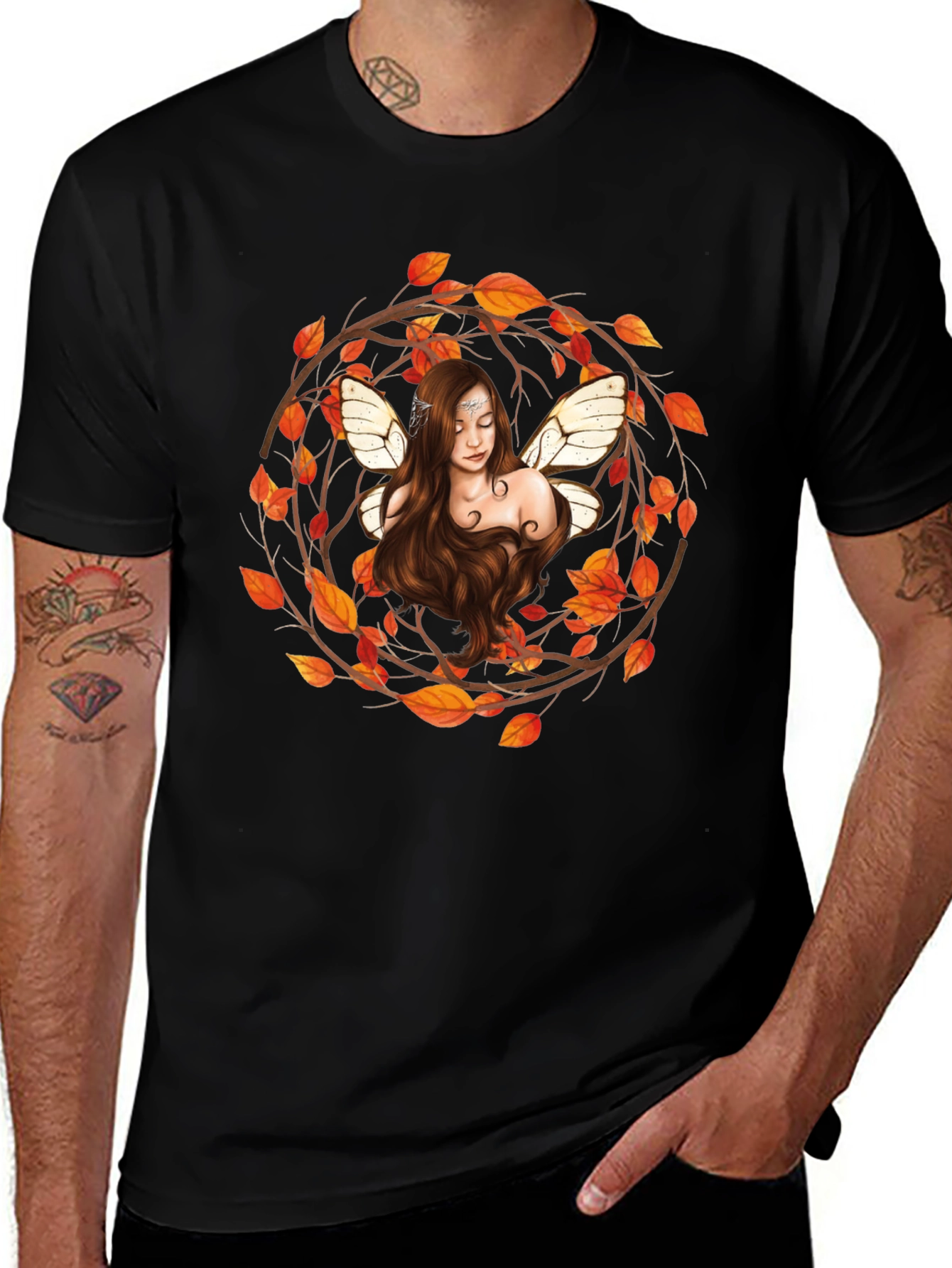 Fairy in Autumn Wreath T-Shirt