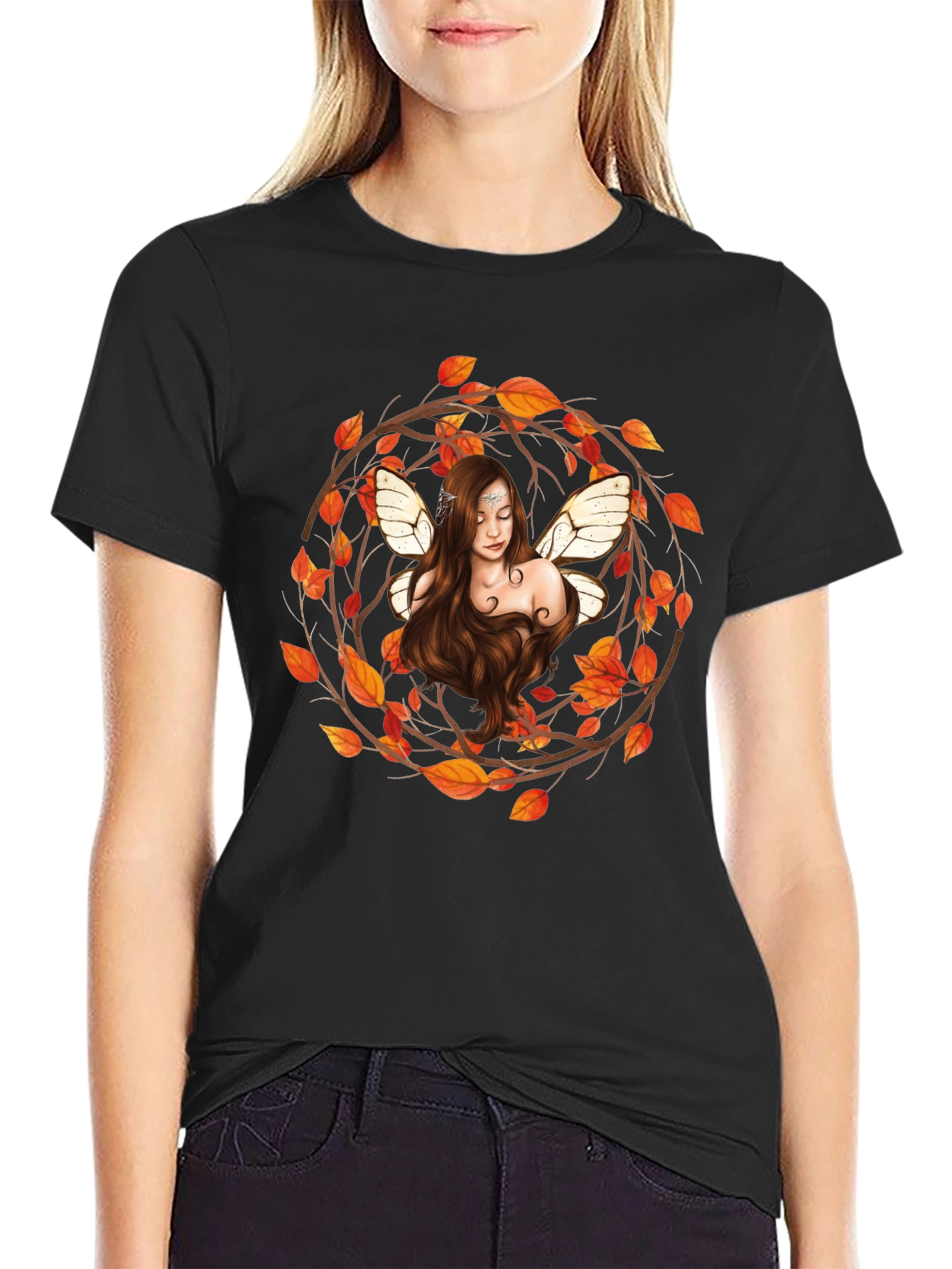 Fairy in Autumn Wreath T-Shirt