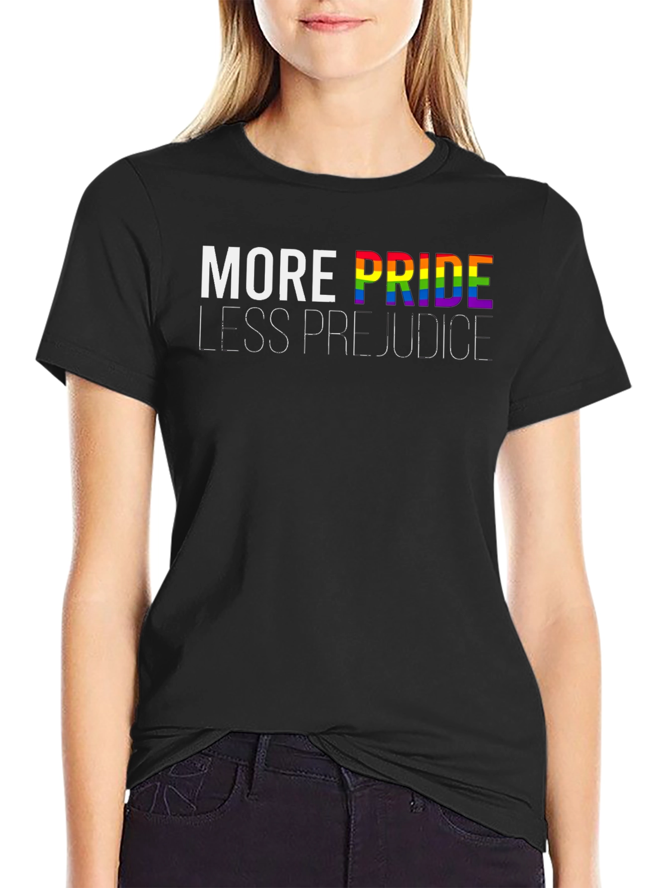 Pride T-Shirt: More Pride Less Prejudice LGBT Tee