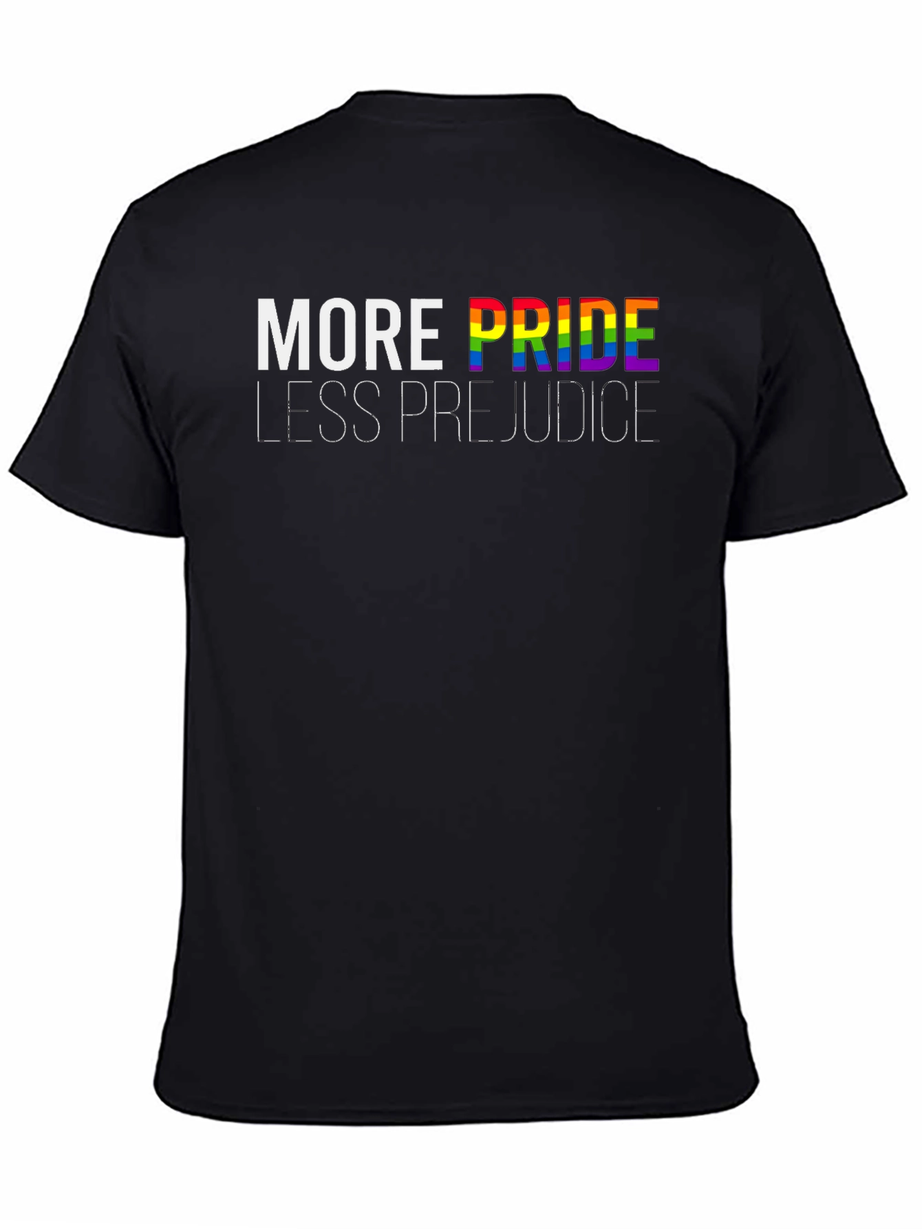 Pride T-Shirt: More Pride Less Prejudice LGBT Tee