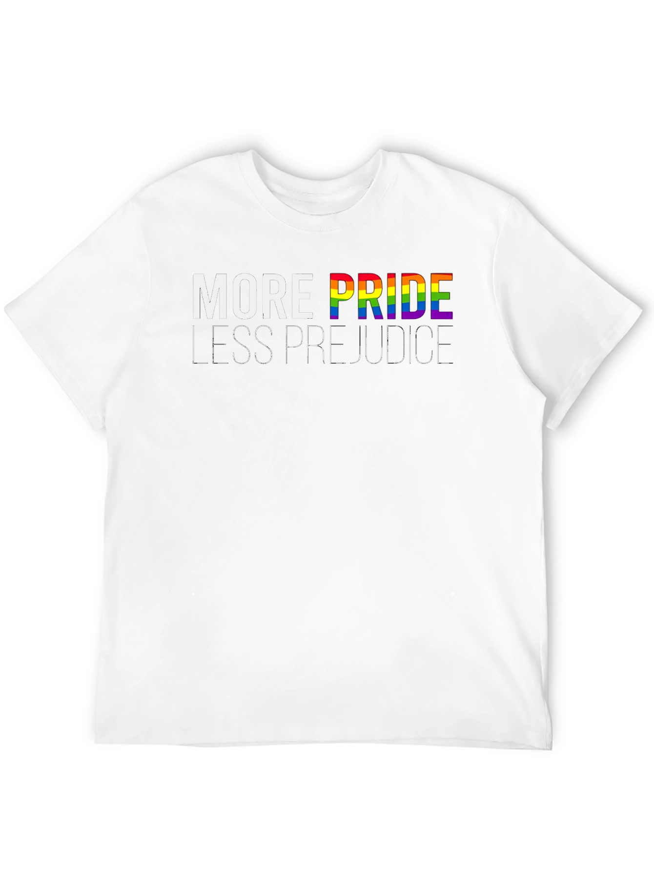 Pride T-Shirt: More Pride Less Prejudice LGBT Tee