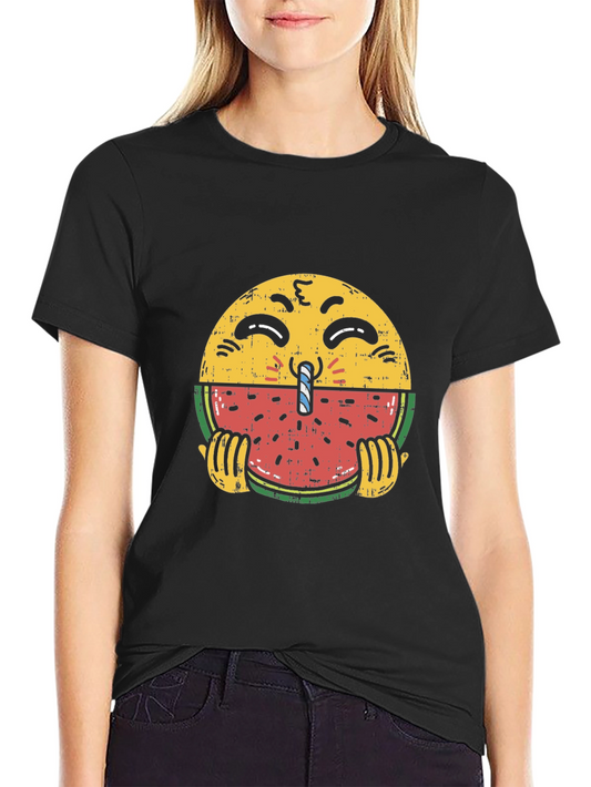 Emoji Watermelon T-Shirt - Quirky Summer Style