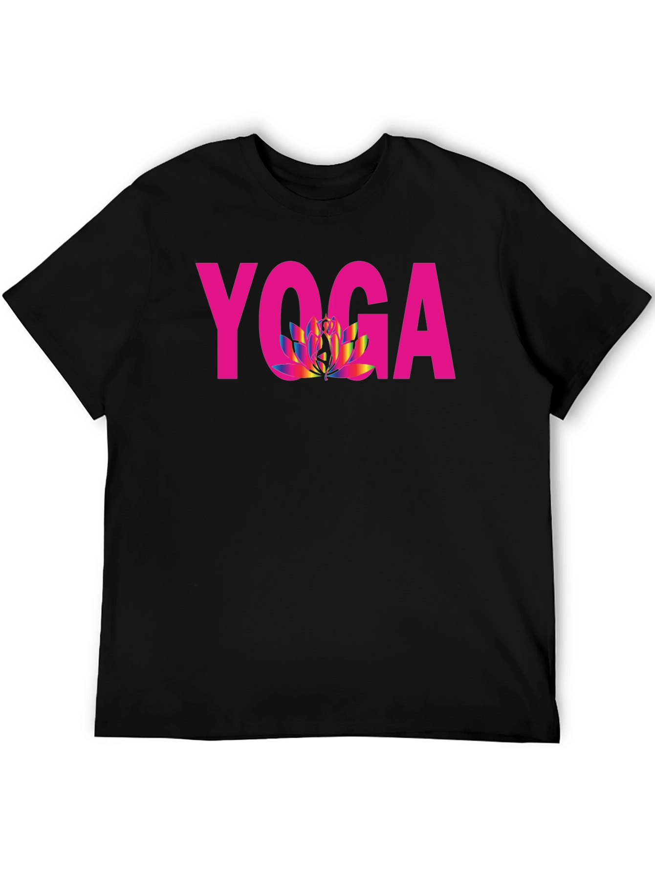 Yoga Lotus Blossom Black T-Shirt