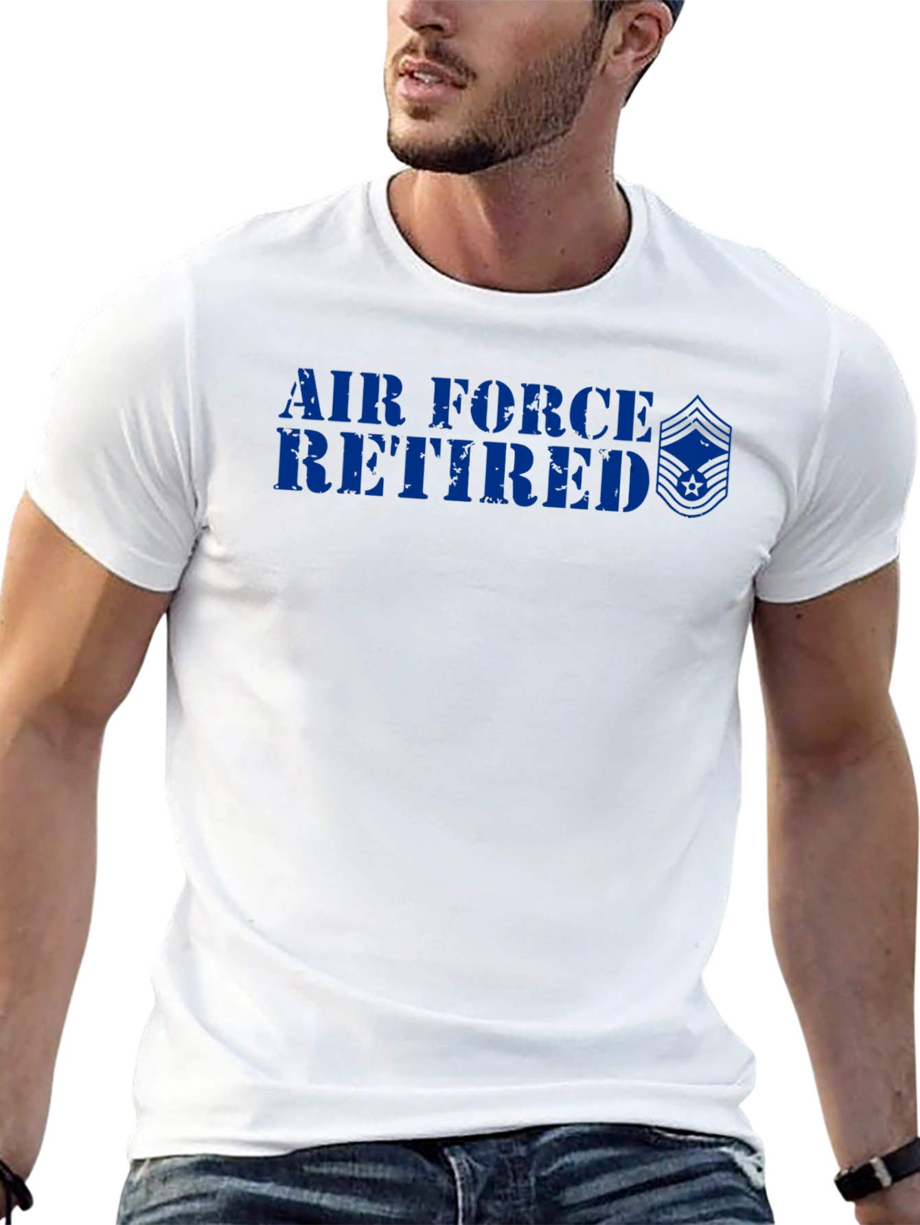 Air Force Retired Graphic T-Shirt - Black