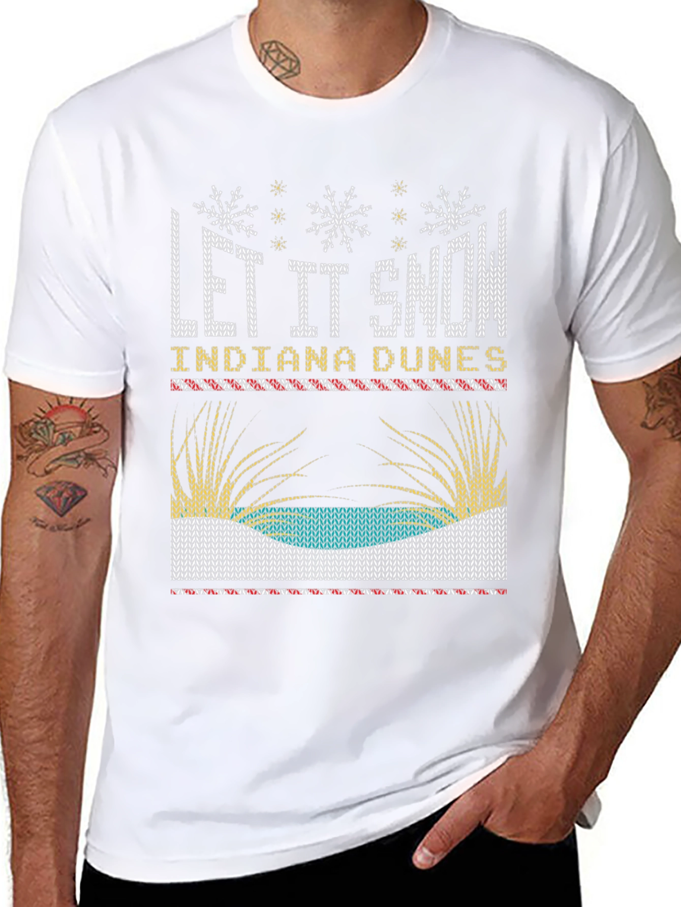 Indiana Dunes Let It Snow Novelty T-Shirt
