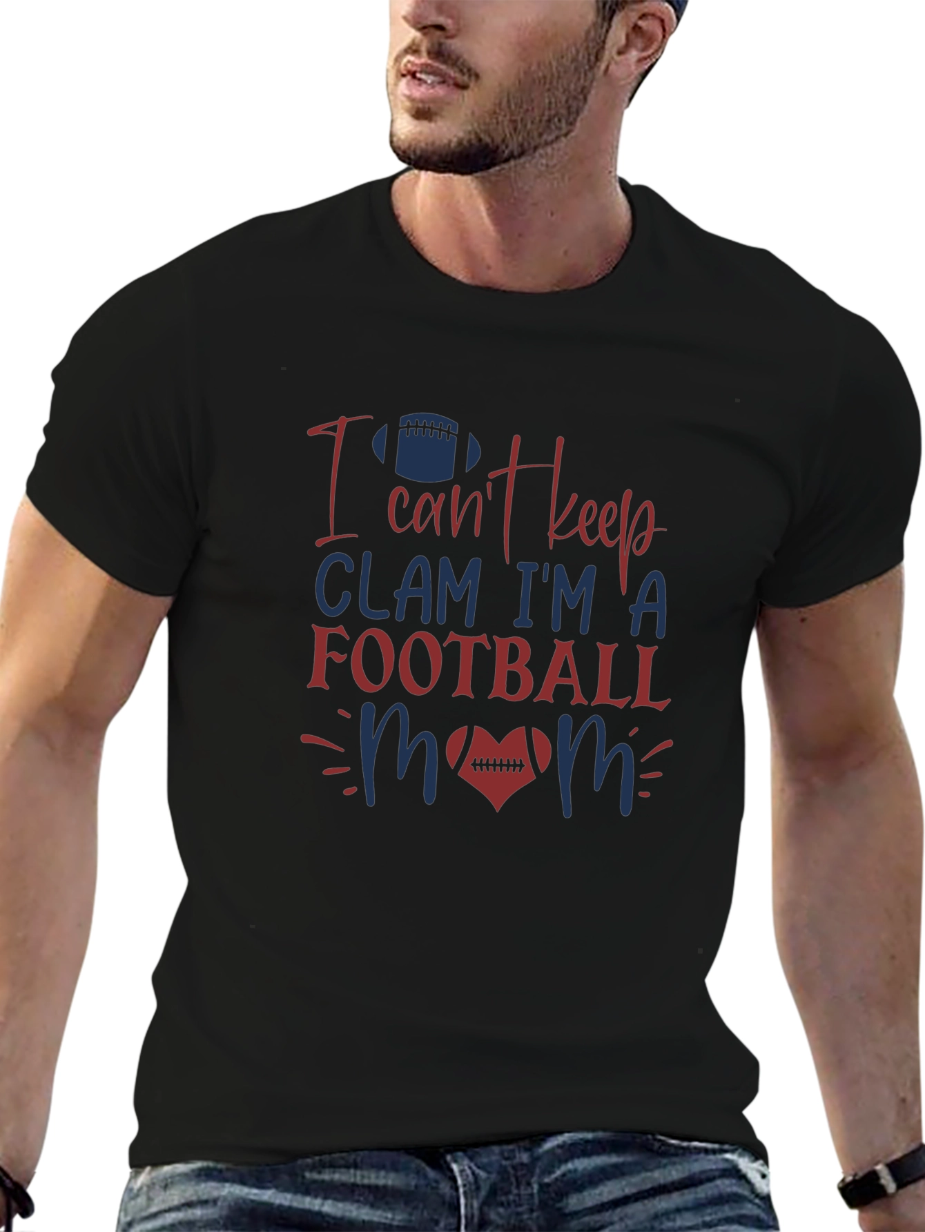 Football Mom Graphic Tee - Sporty Fan Apparel