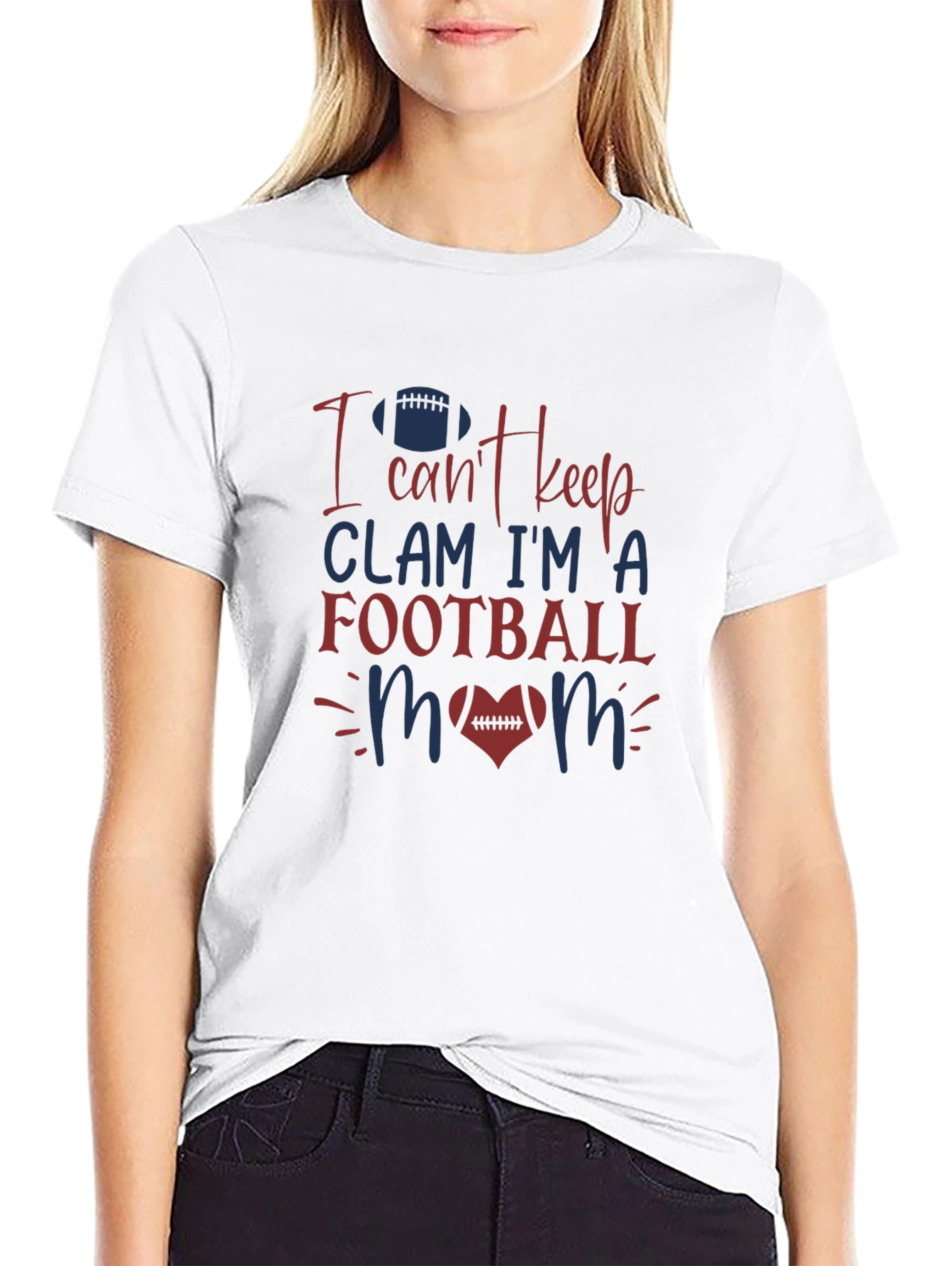 Football Mom Graphic Tee - Sporty Fan Apparel
