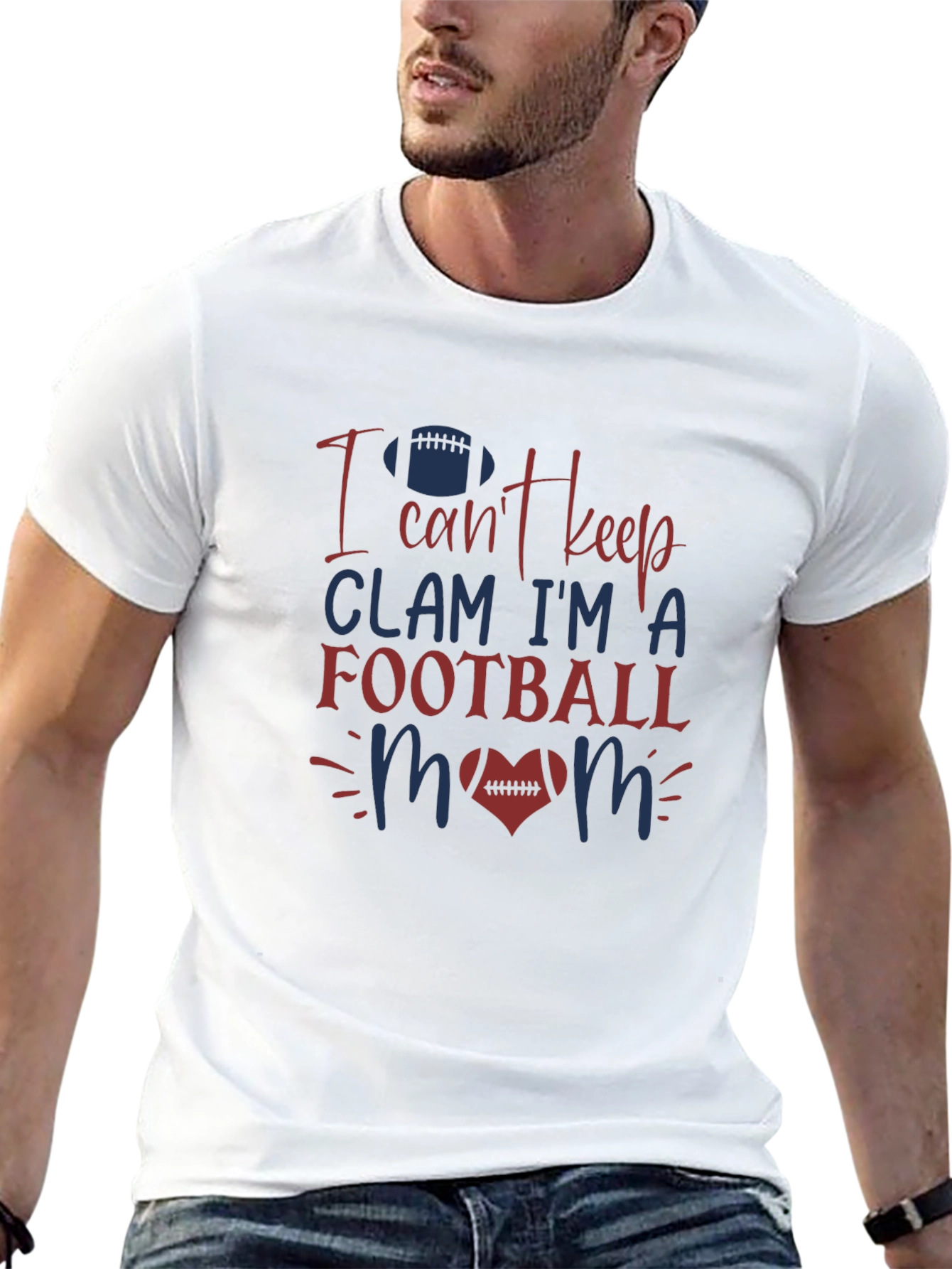 Football Mom Graphic Tee - Sporty Fan Apparel