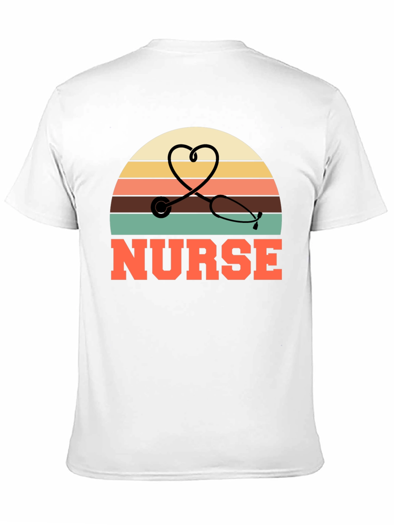 Nurse Retro Stethoscope Heart T-Shirt